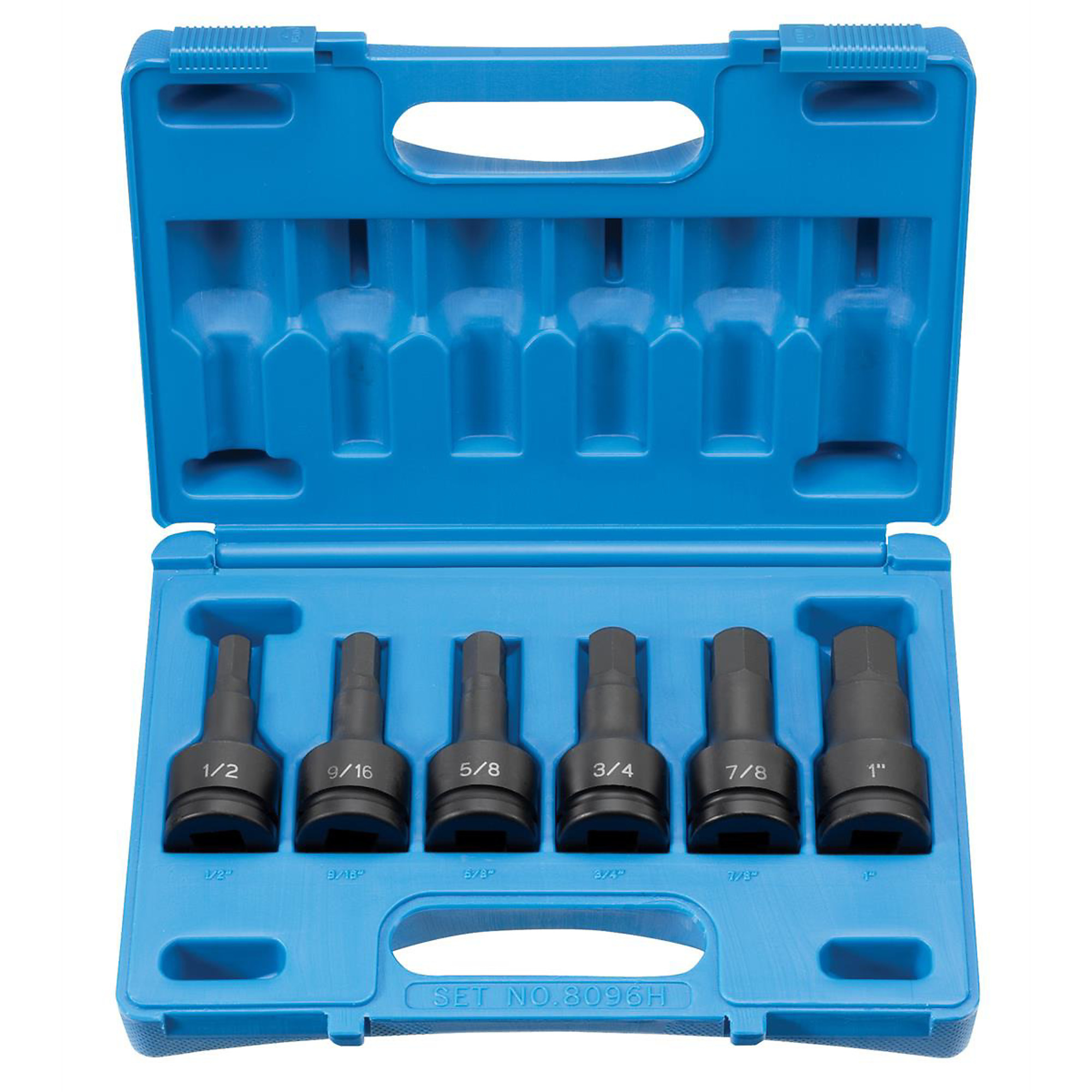 Grey Pneumatic 6-Piece Hex Driver Set — 3/4in. Drive, Chrome-Molybdenum Steel, Model# GRE8096H