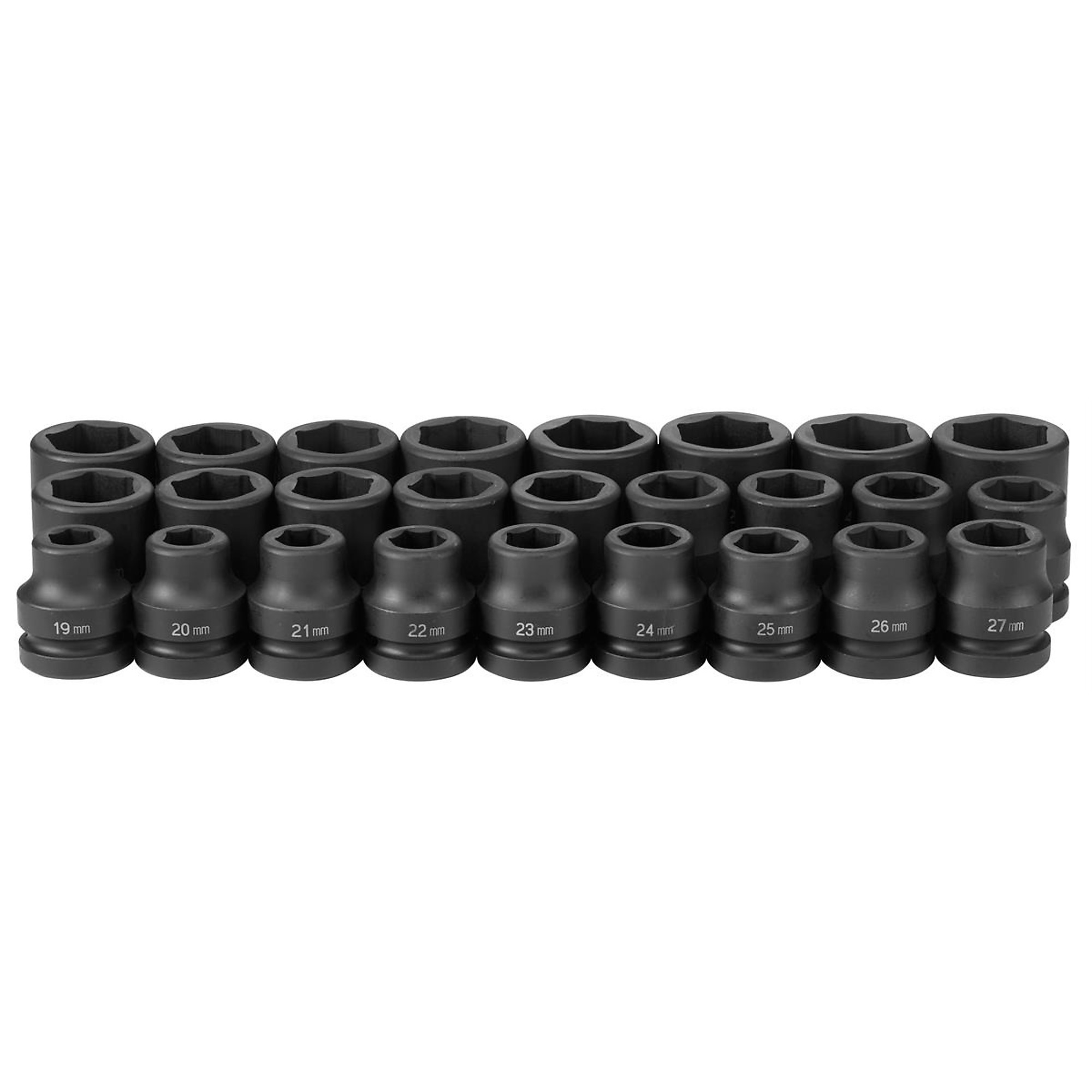 Grey Pneumatic 1in. Drive Standard Length Metric Socket Set, 26-Piece, Model# GRE9026M