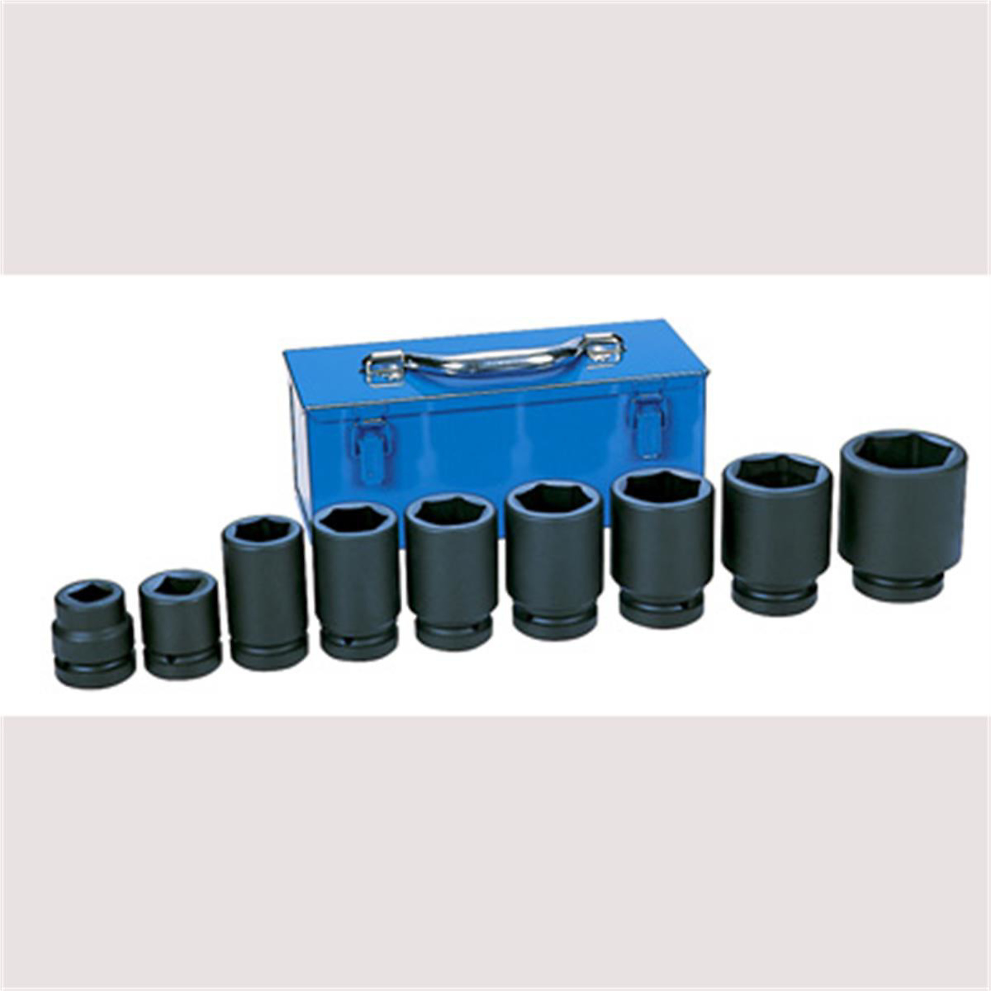Grey Pneumatic Large Truck/OTR Impact Socket Set — 1in. Drive, 9 Pcs, Chrome-Molybdenum Steel, Model# GRE9161D