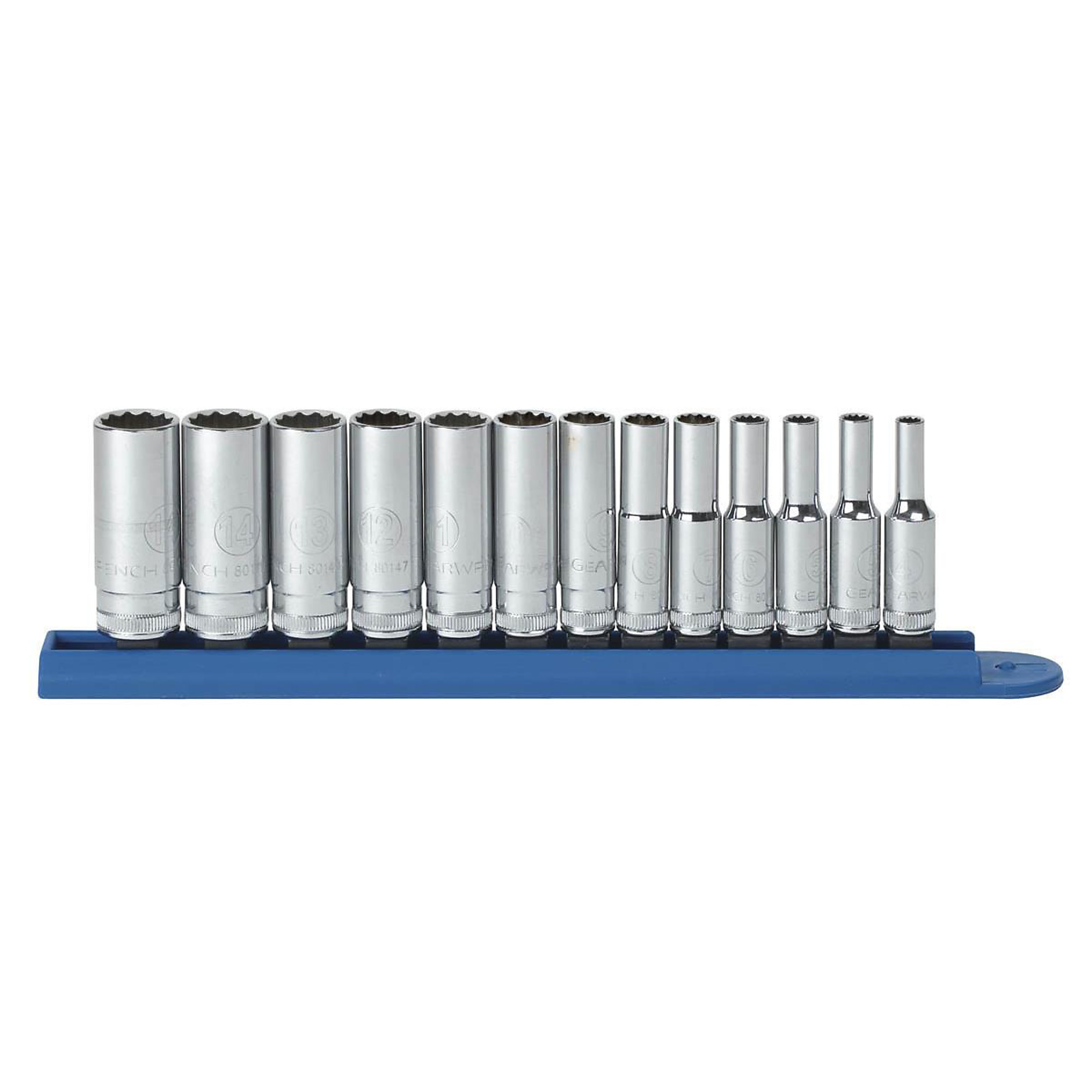 GearWrench Deep Metric Socket Set — 13-Piece, 1/4in. Drive, 12-Point, Model# KDT80308