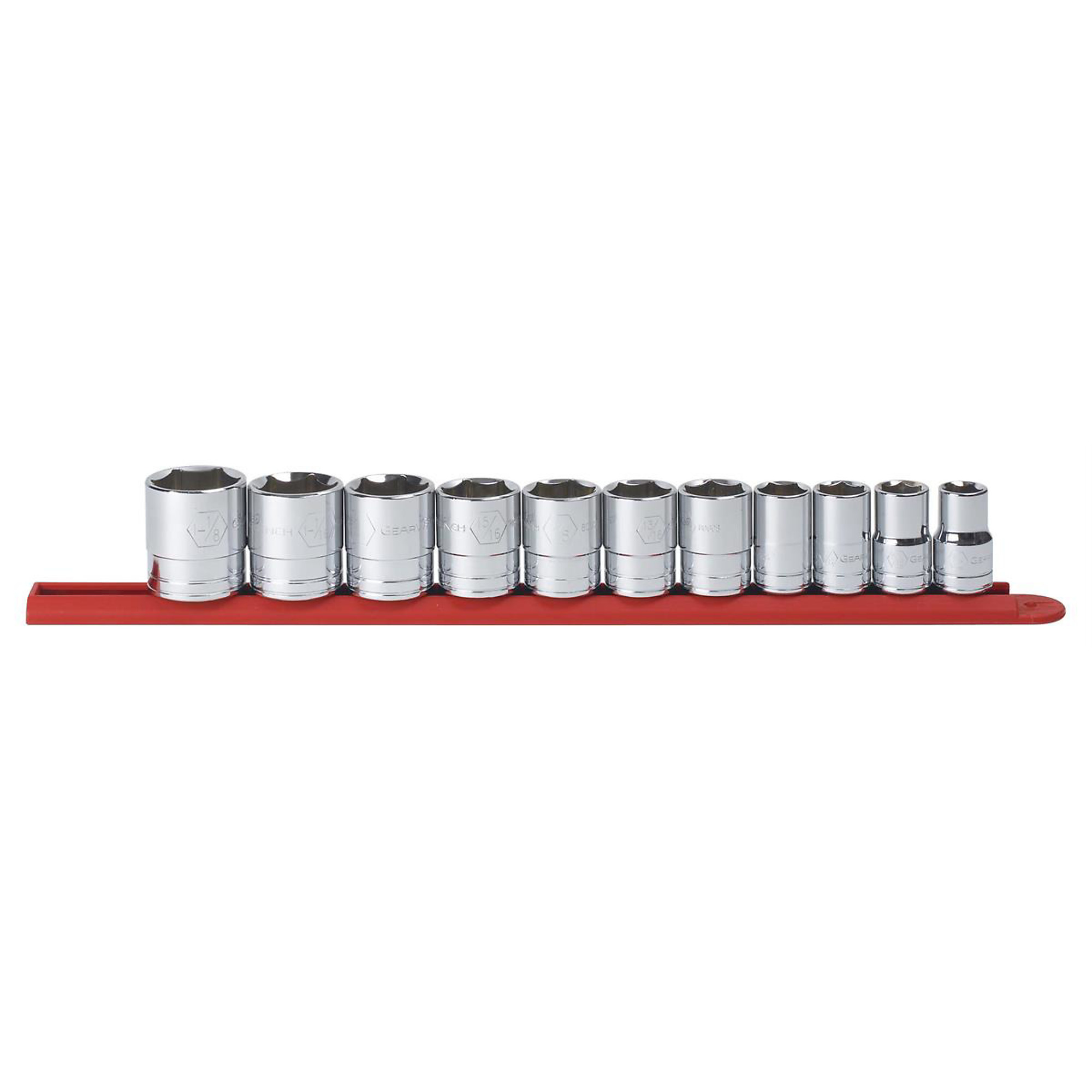 GearWrench 11-Pc. 1/2in. Drive 6-Pt. Standard SAE Socket Set, Model# KDT80703