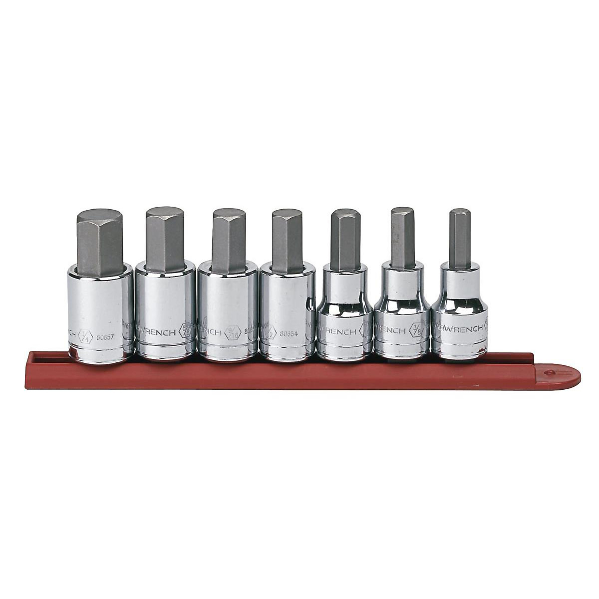 GearWrench 7-Piece SAE Hex Bit Socket Set — 1/2in. Drive, Model# KDT80721