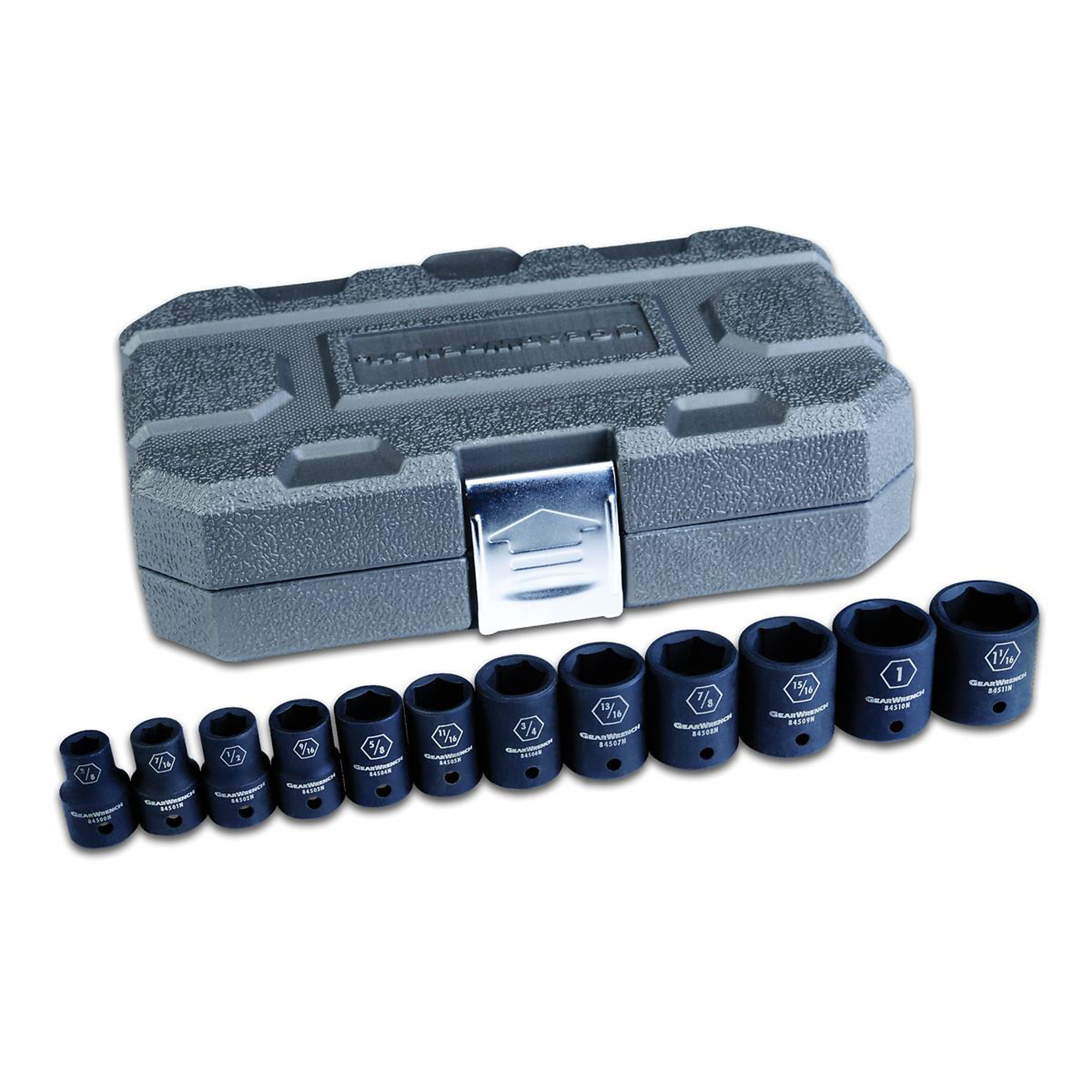 GearWrench 12-Piece 1/2in. Drive 6-Point SAE Impact Socket Set, Model# KDT84931N