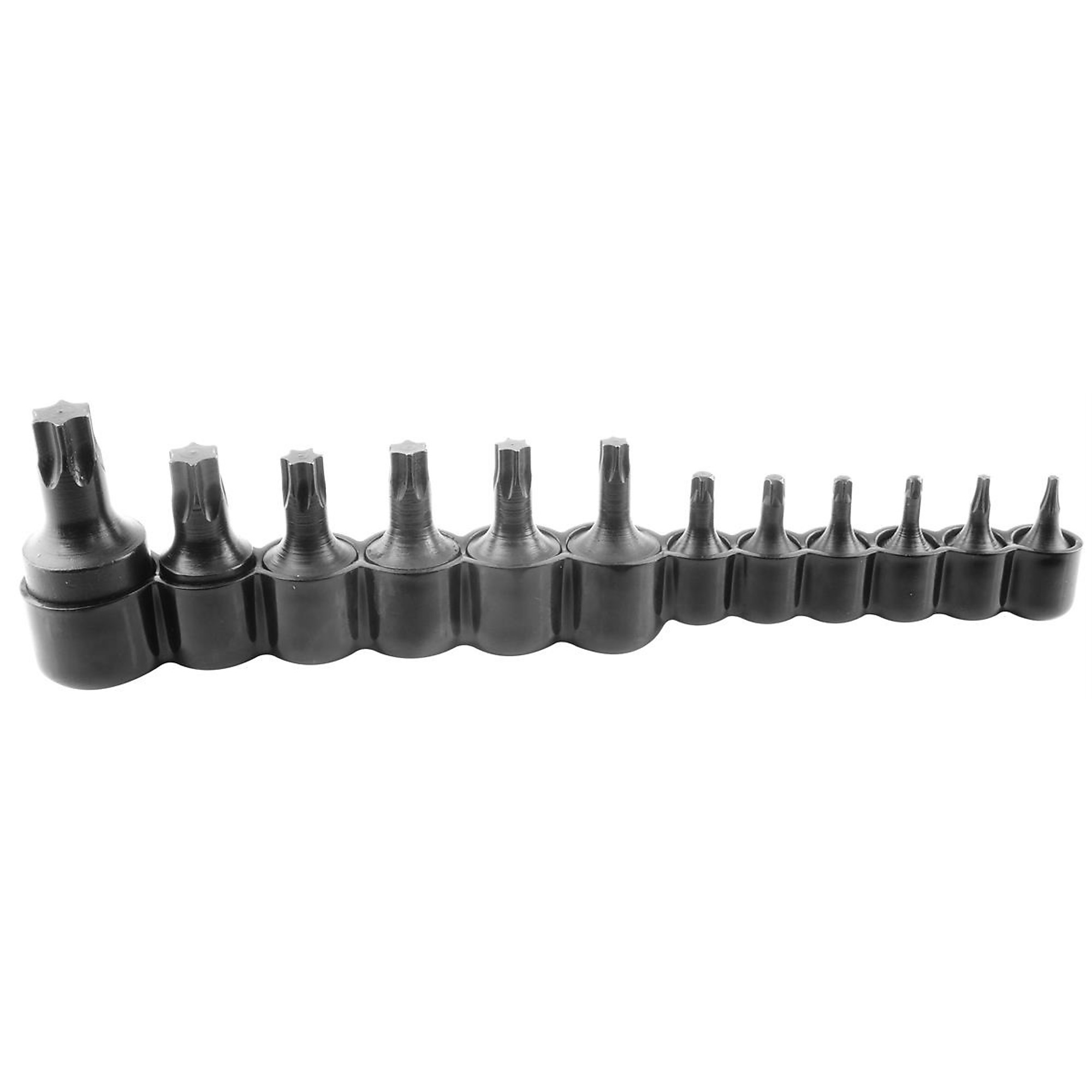 K-Tool International Torx Socket Set — 12-Piece, Heat-Treated Alloy Steel, Vinyl Holder, Model# KTI22601