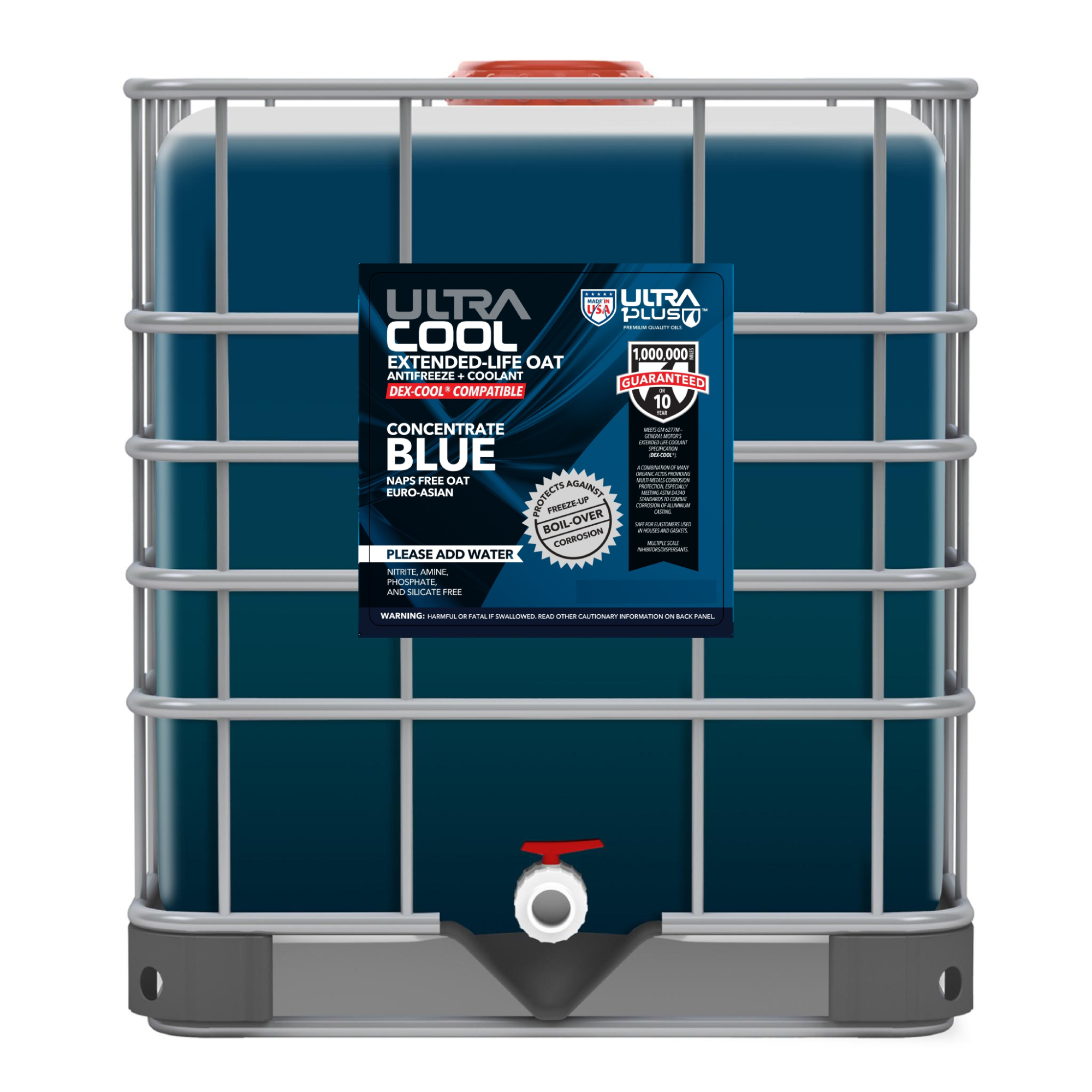 Ultra1Plus UltraCool OAT Antifreeze + Coolant Premix 50/50 - 250 Gal., Blue, Model# UL930