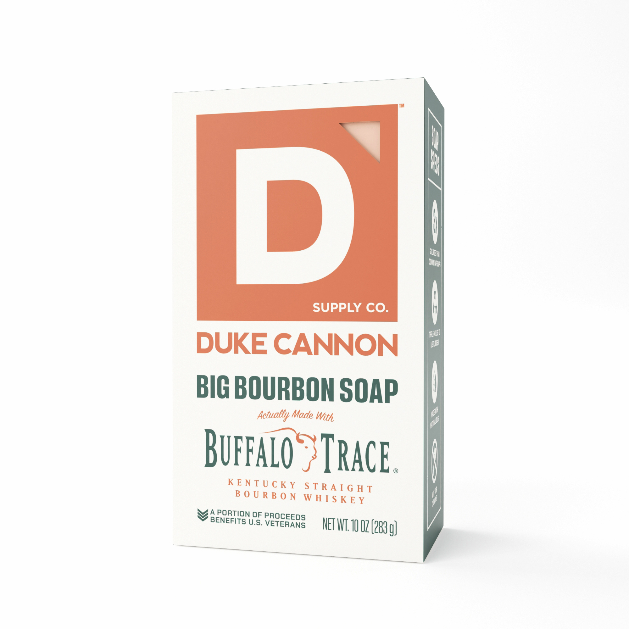 Duke Cannon, brick of soap bourbon, Size 10 oz, Includes (qty.) 1 Model# BSBA-BRBN10