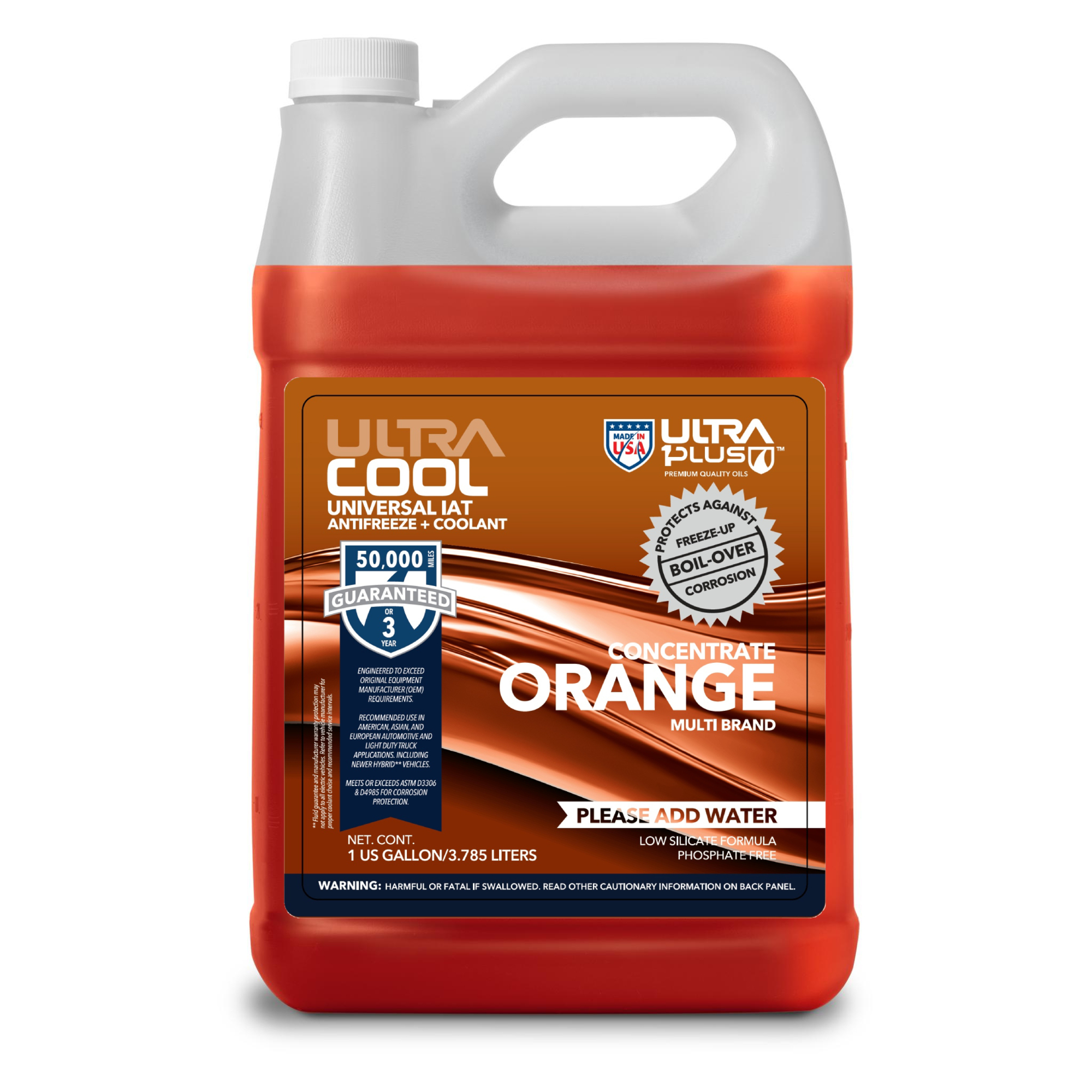 Ultra1Plus UltraCool Universal Antifreeze + Coolant Concentrate - 1 Gal., Orange, Model# UL915