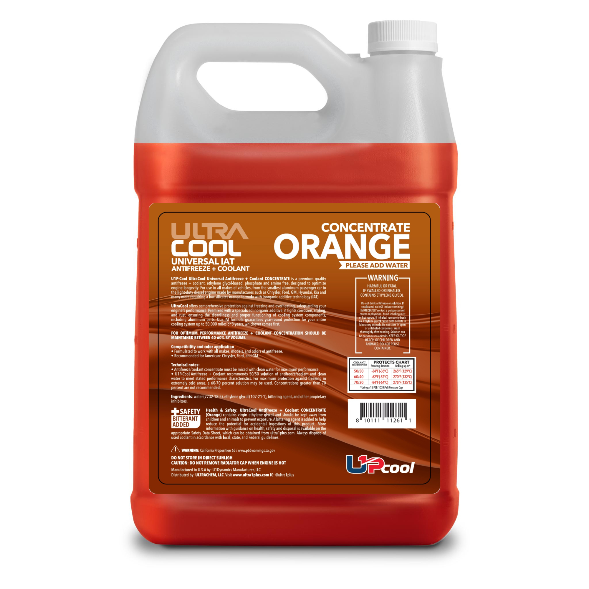 Ultra1Plus UltraCool Universal Antifreeze + Coolant Concentrate 