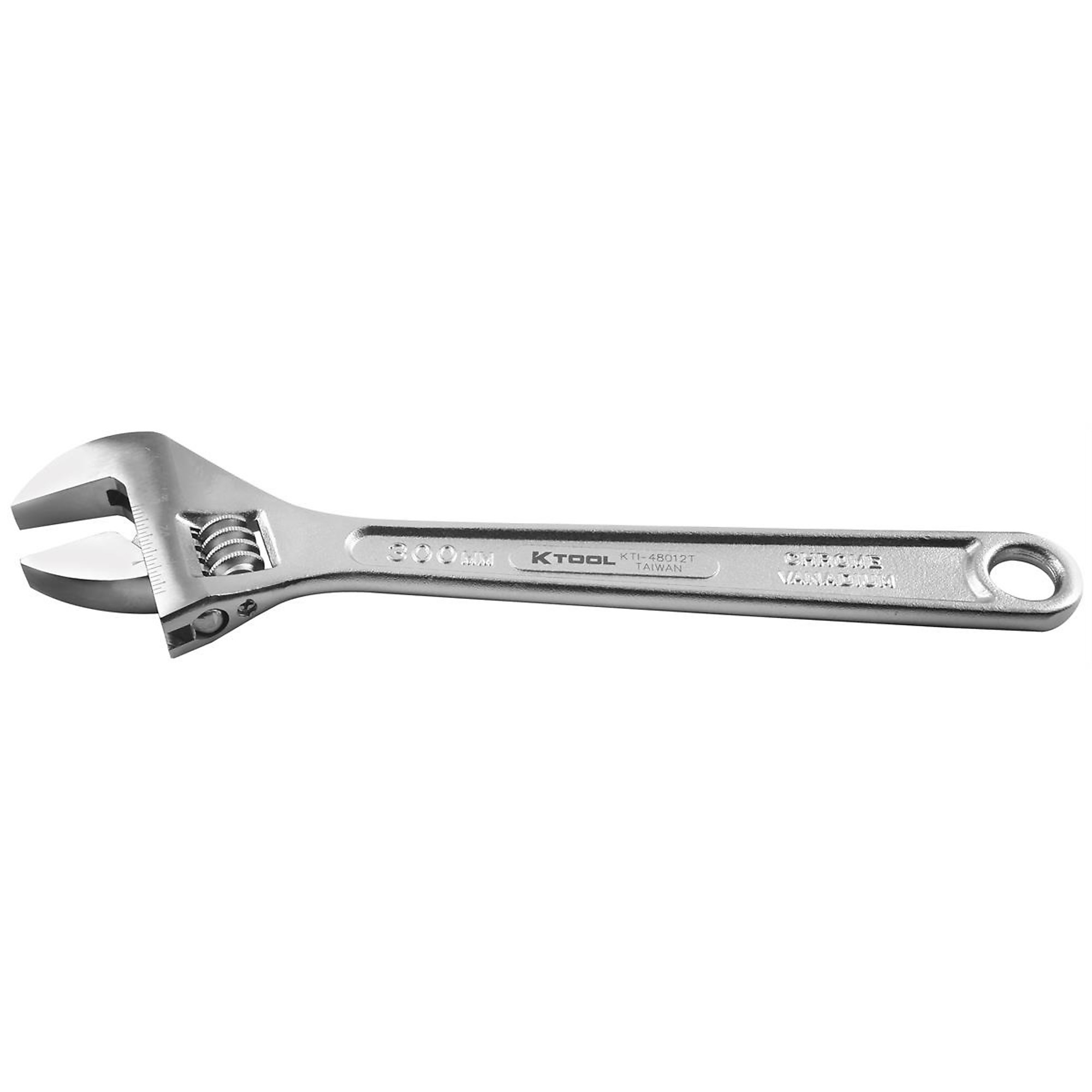 K-Tool International Adjustable Wrench — 12in., 1 1/2in. Jaw Capacity, Drop-Forged Alloy Steel, Model# KTI48012T