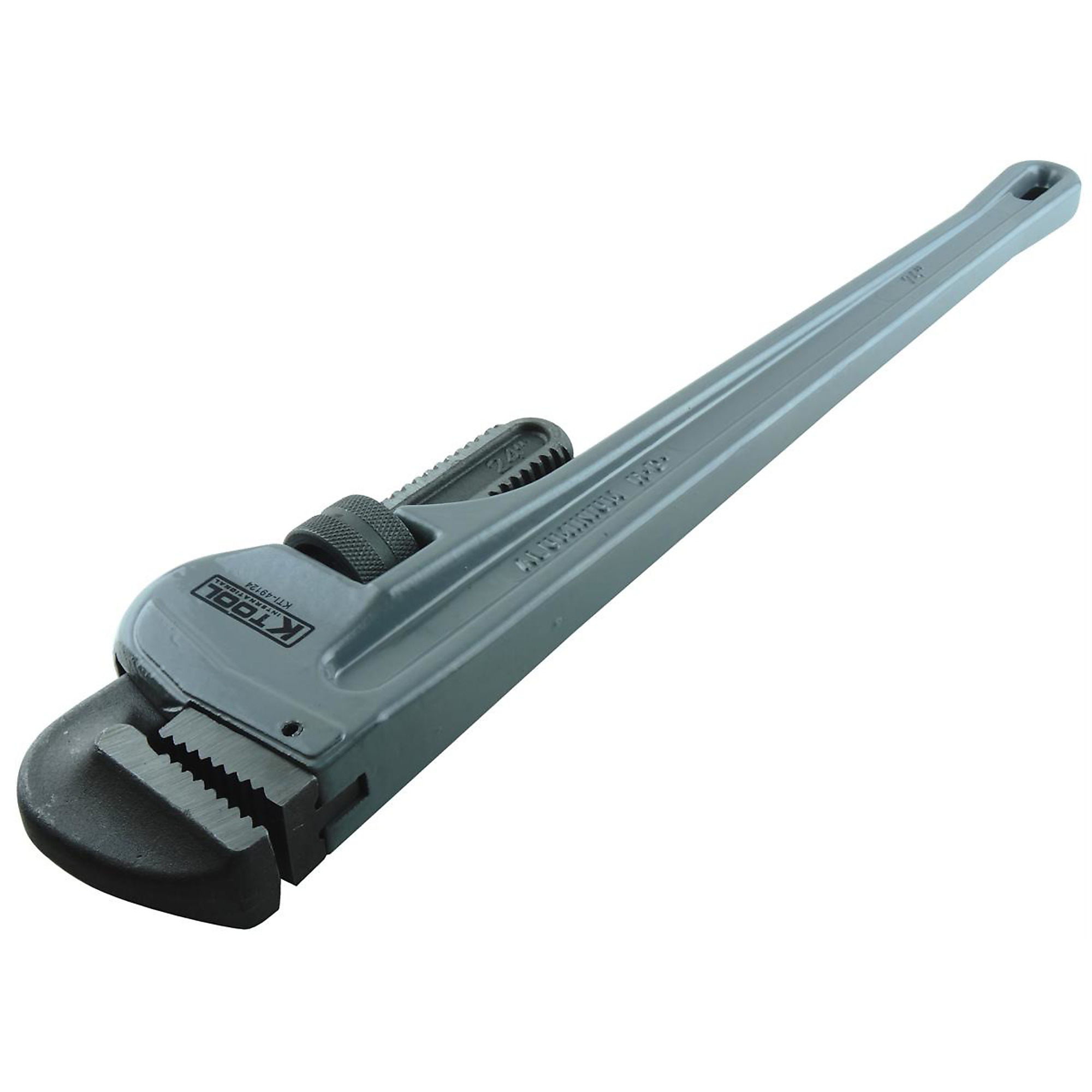 K-Tool International Aluminum Pipe Wrench — 24in., Lightweight, Hardened Jaws, Model# KTI49124