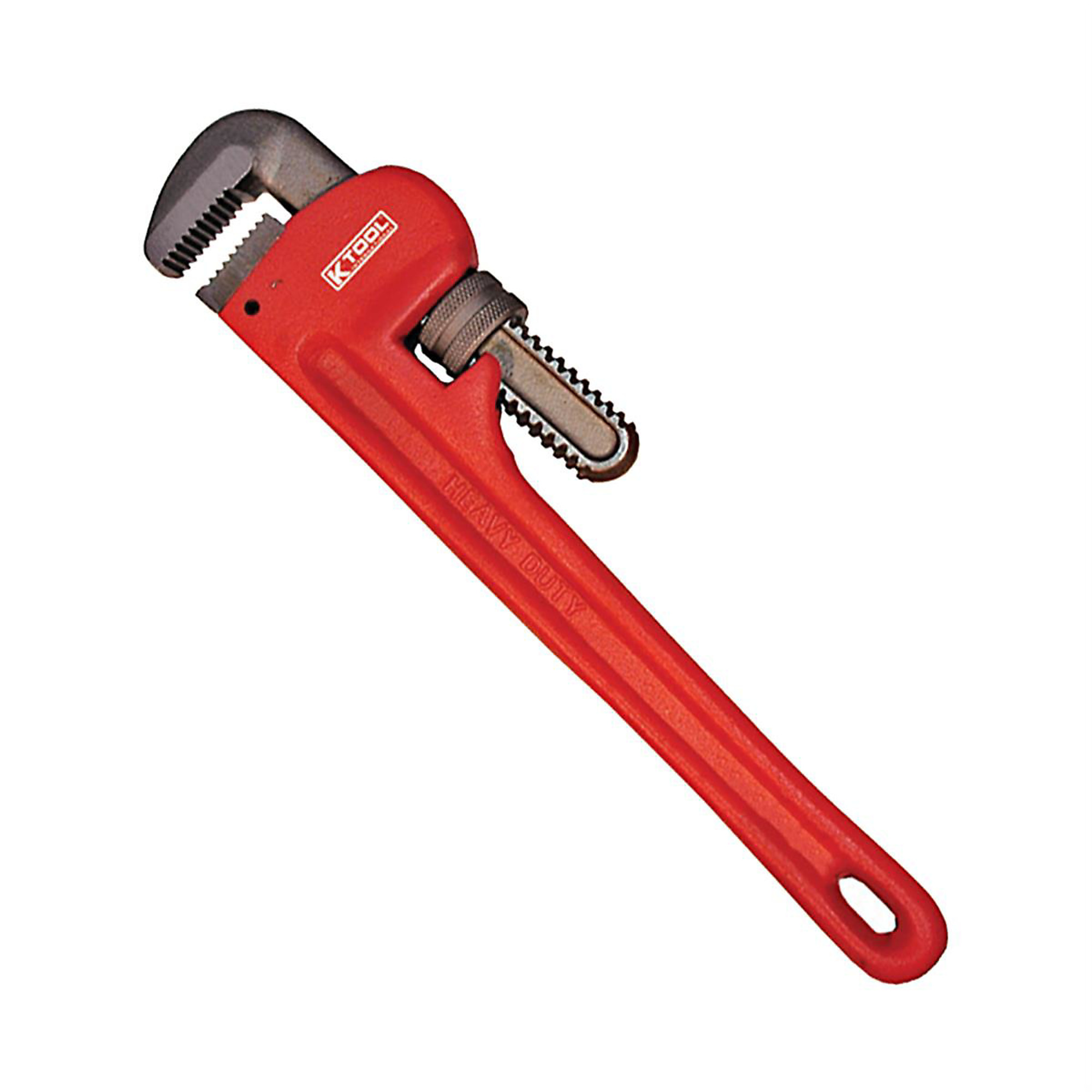 K-Tool International Pipe Wrench — 12in., Heavy-Duty Cast Iron Handle, Drop-Forged Steel Jaws, Model# KTI49012