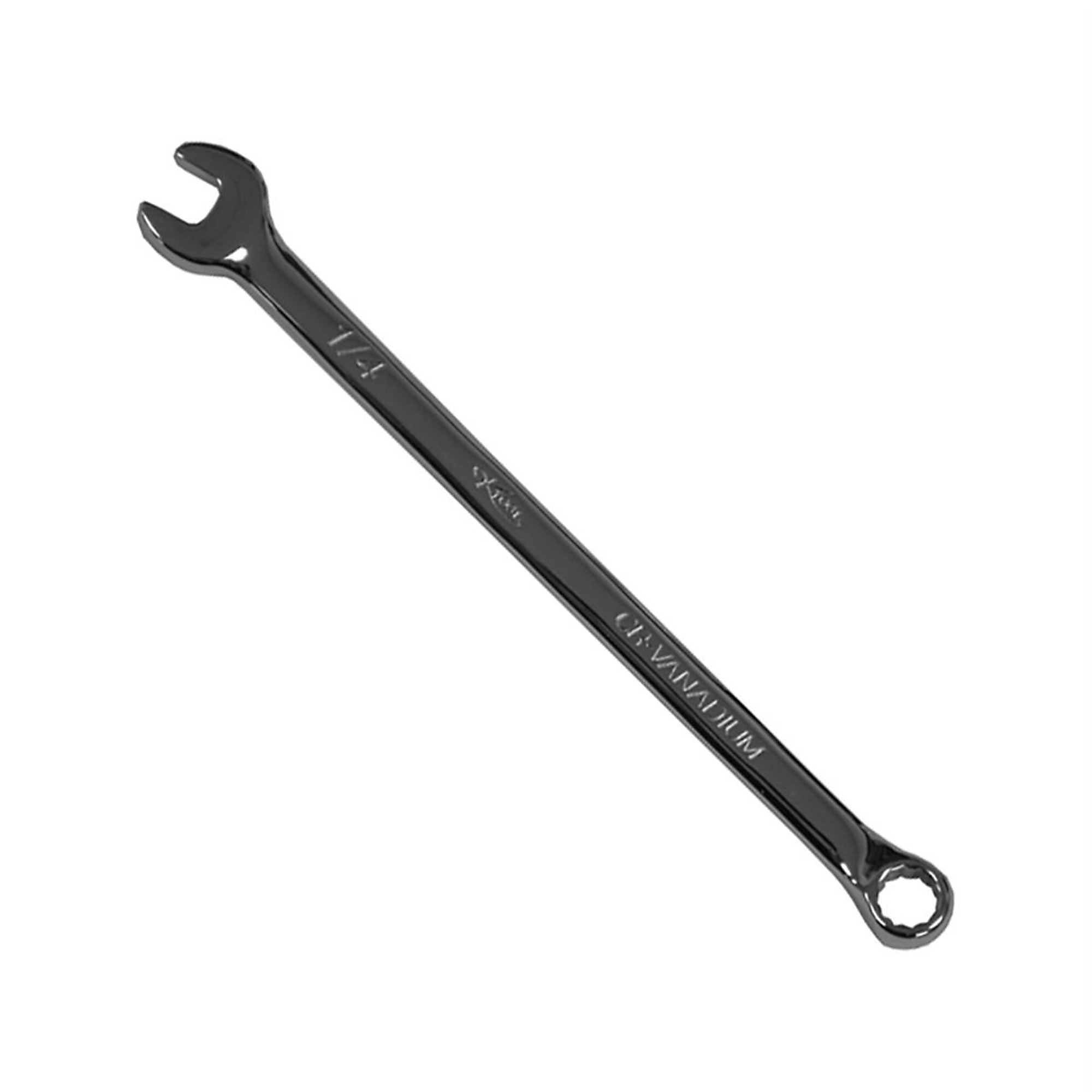 K-Tool International Combination Wrench — 1/4in., 12-Point, High Polish, Alloy Steel, 15-Degree Offset, Model# KTI41308