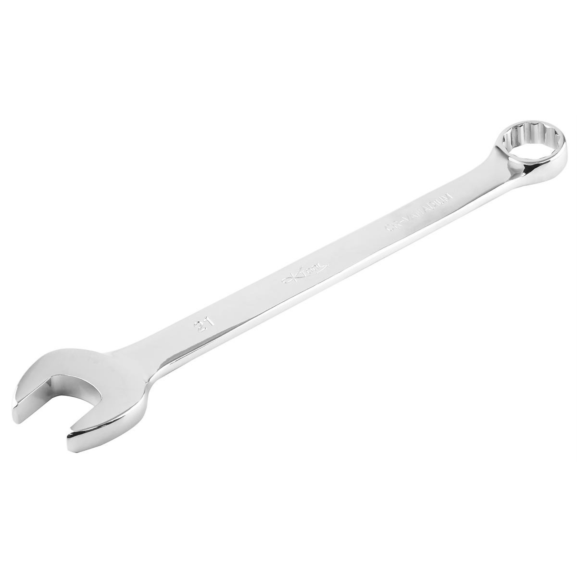 K-Tool International Combination Wrench — 21mm, 12-Point, 15-Degree Offset, Chrome Vanadium Steel, Model# KTI41821