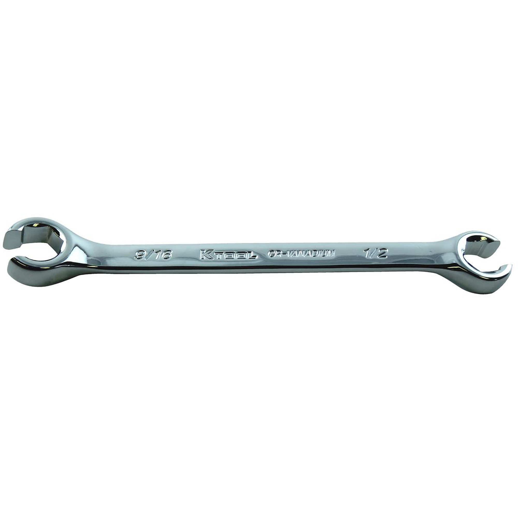 K-Tool International Flare Nut Wrench — 1/2in. x 9/16in., 5-Point, Chrome Vanadium Steel, Model# KTI44416