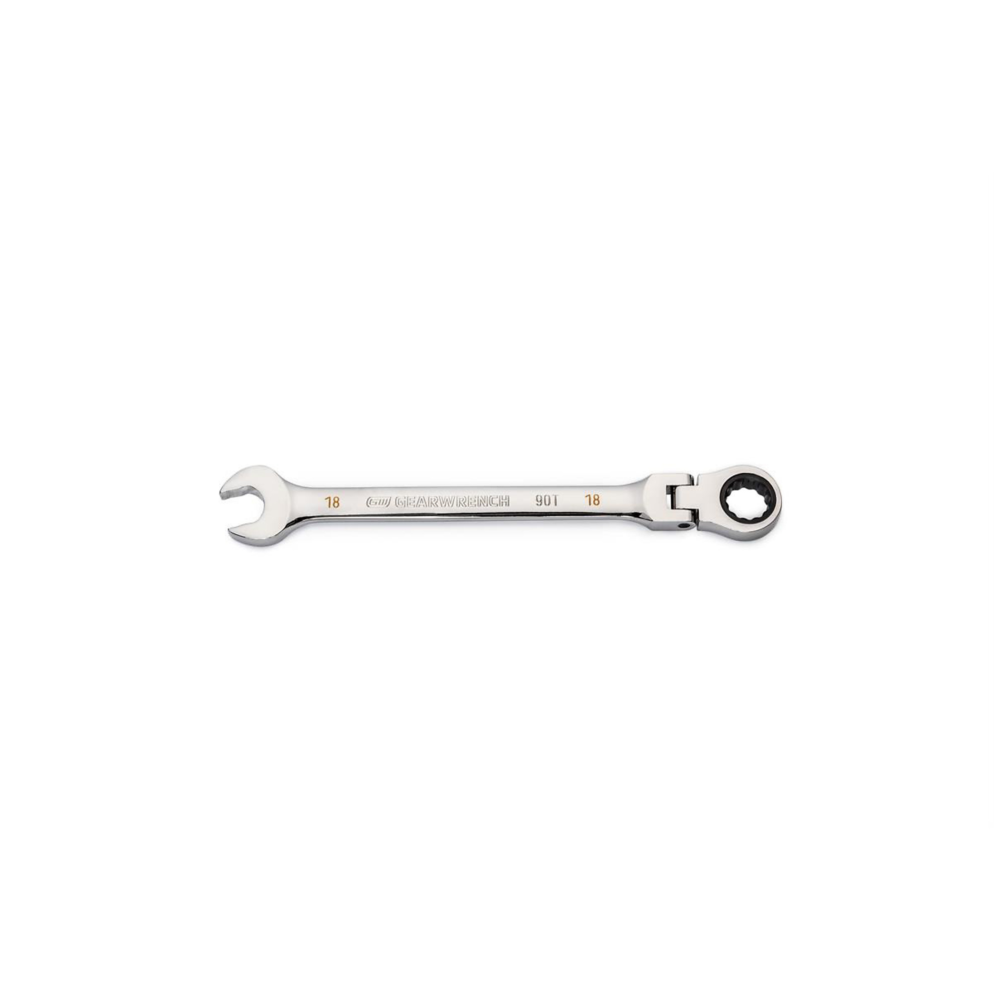 GearWrench Flex Combination Ratchet Wrench — 18mm, 90T, 12-Point, Model# KDT86718