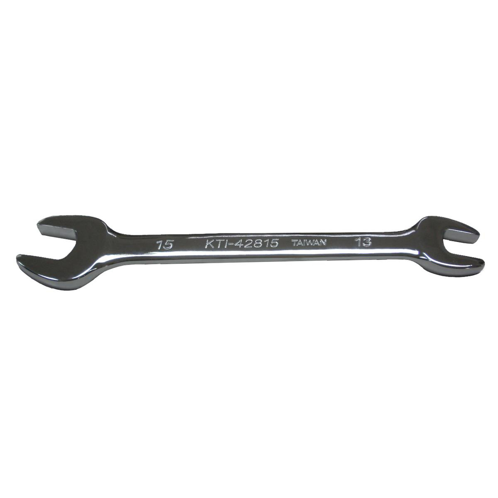 K-Tool International Open End Wrench — 13mm x 15mm, Chrome Vanadium Steel, Model# KTI42815
