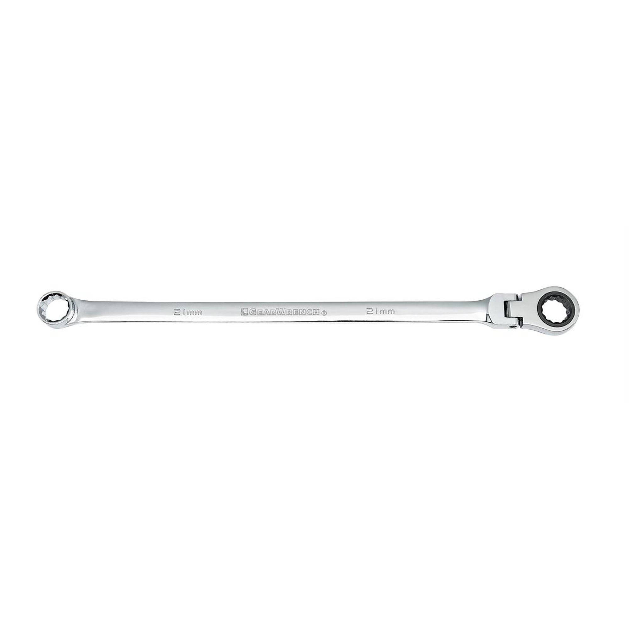 GearWrench Metric XL Flex Head GearBox Ratcheting Wrench — 21mm, Model# KDT86021