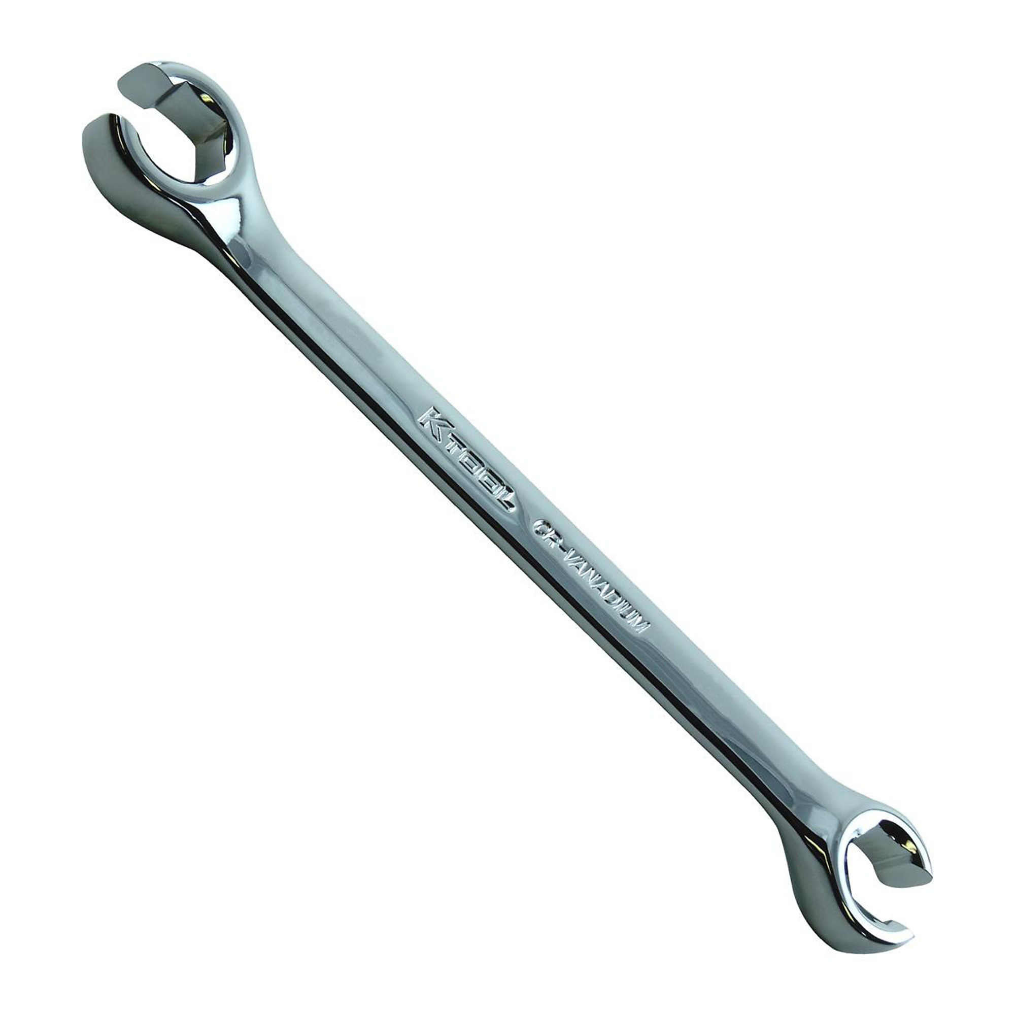 K-Tool International Flare Nut Wrench — 3/8in. x 7/16in., 5-Point, Chrome Vanadium Steel, Model# KTI44412
