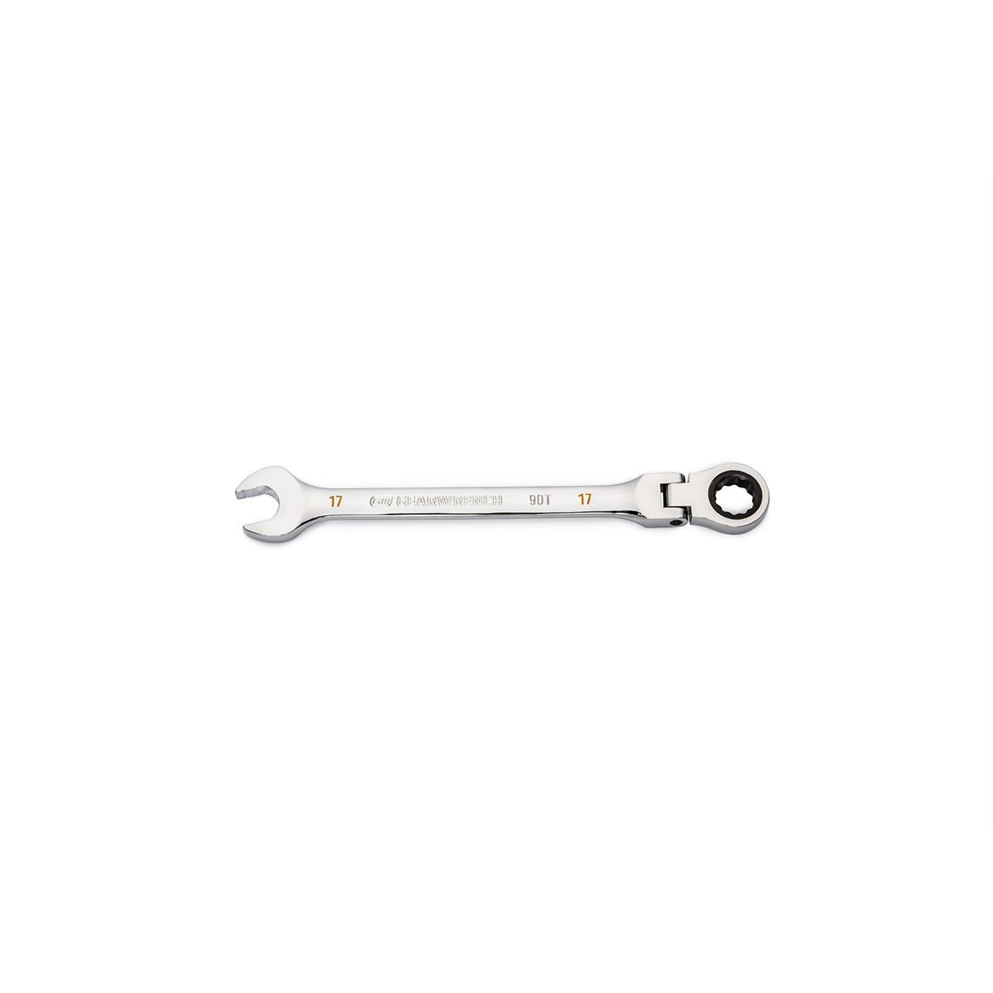 GearWrench 17mm 90T 12-Point Flex Combination Ratchet Wrench — Model# KDT86717