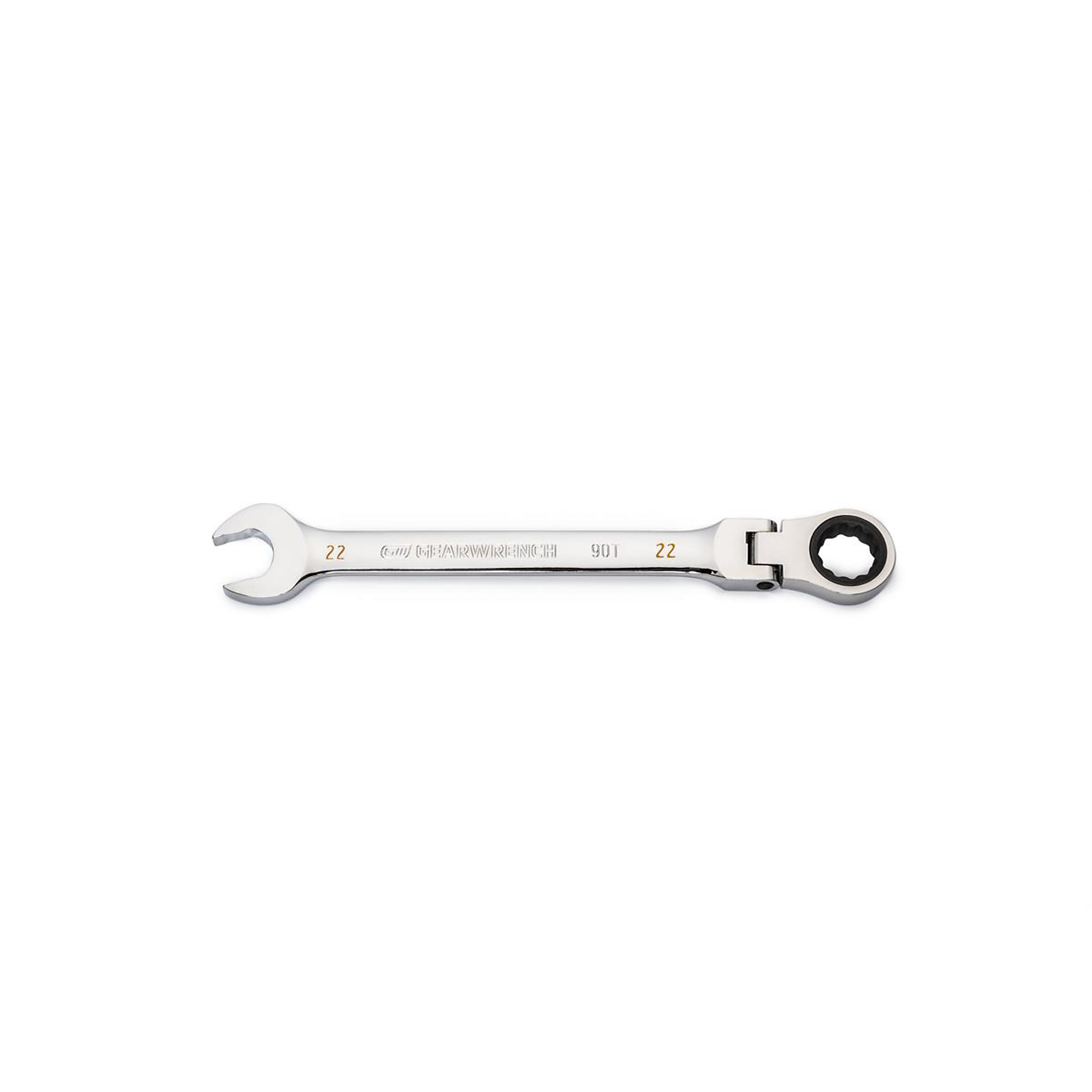 GearWrench Flex Combination Ratchet Wrench — 22mm, 90-Tooth, 12-Point, Model# KDT86722