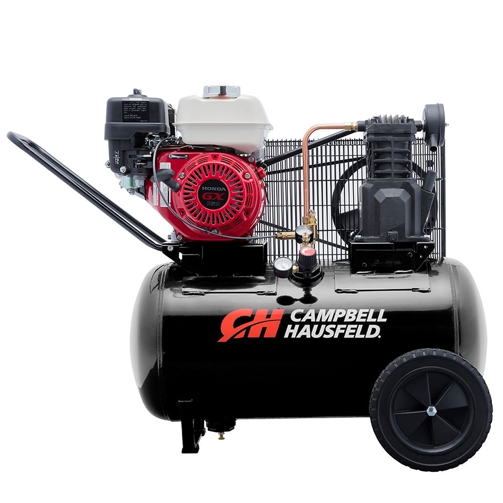 Campbell Hausfeld, Campbell Hausfeld 20gal Honda Power Air Compressor, Horsepower 5.5 HP, Air Tank Size 20 Gal, Model# VT6171X
