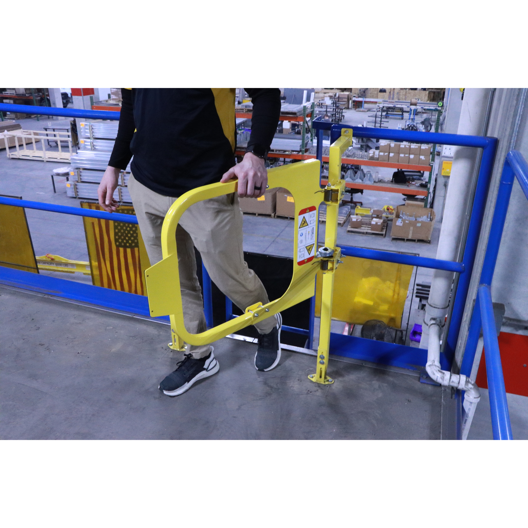 PS INDUSTRIES, Safety Gate, 20-30in. Adj., Color Yellow, Max