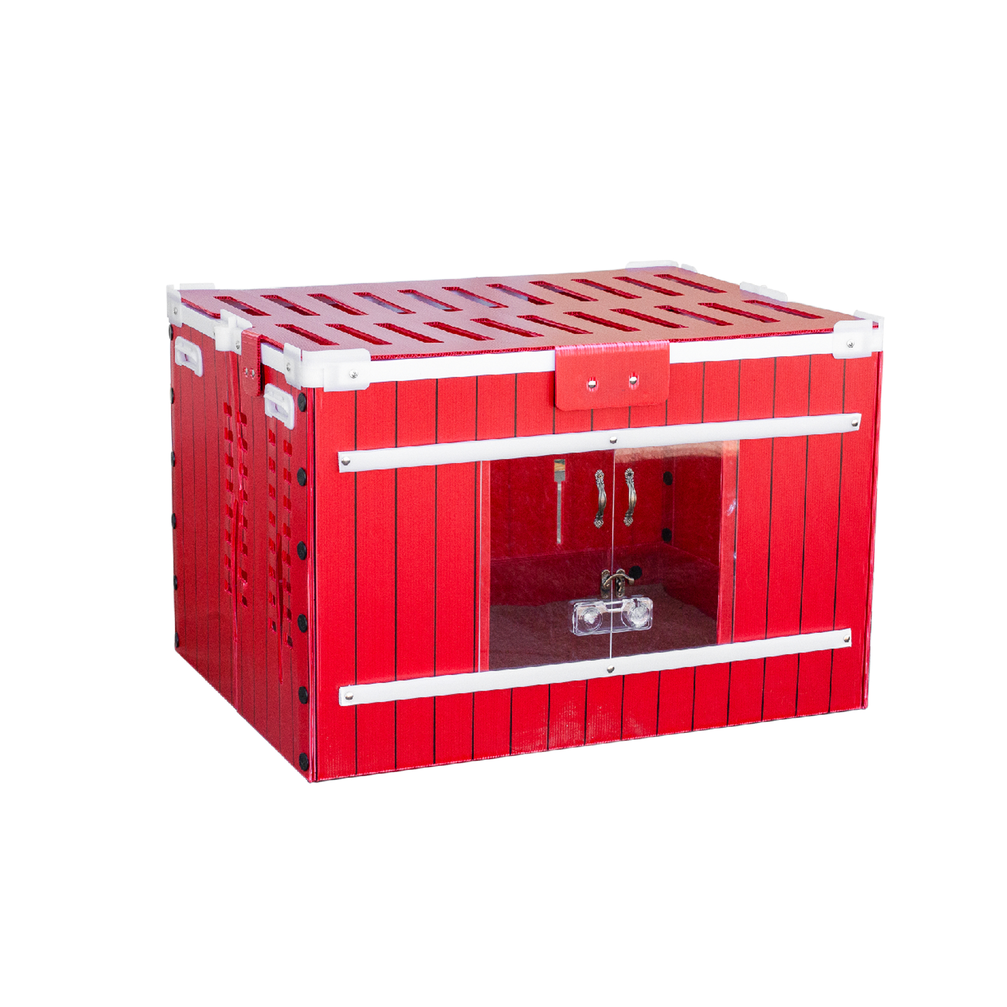 RentACoop, Little Red Barn Chick Brooder with Absorbent Hatchling Liners, Jute Liner, LED Light, Security Latch, Model# PL-CHIK-BROD