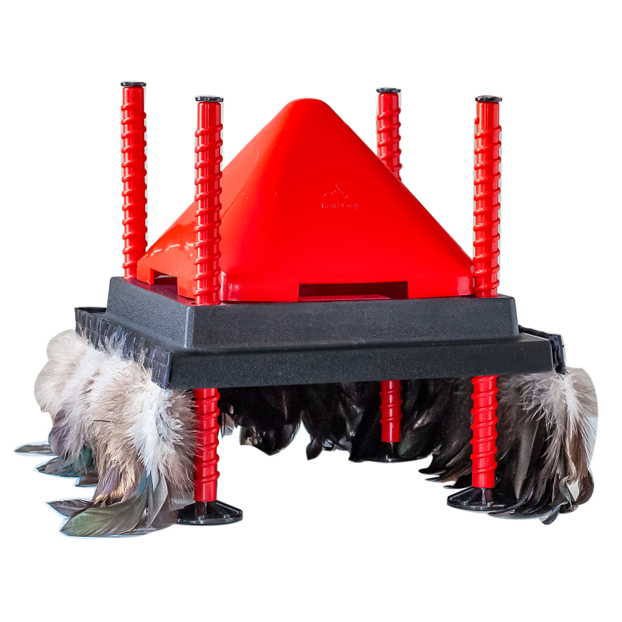 RentACoop, Chick Heating Plate with Hard Cone and Feather Skirt - 10in.x10in. Warms Up to 15 Chicks - Energy Efficient and Safer Than Heat Lamps - 10" x 10", Model# U5-JAJL-TVNS