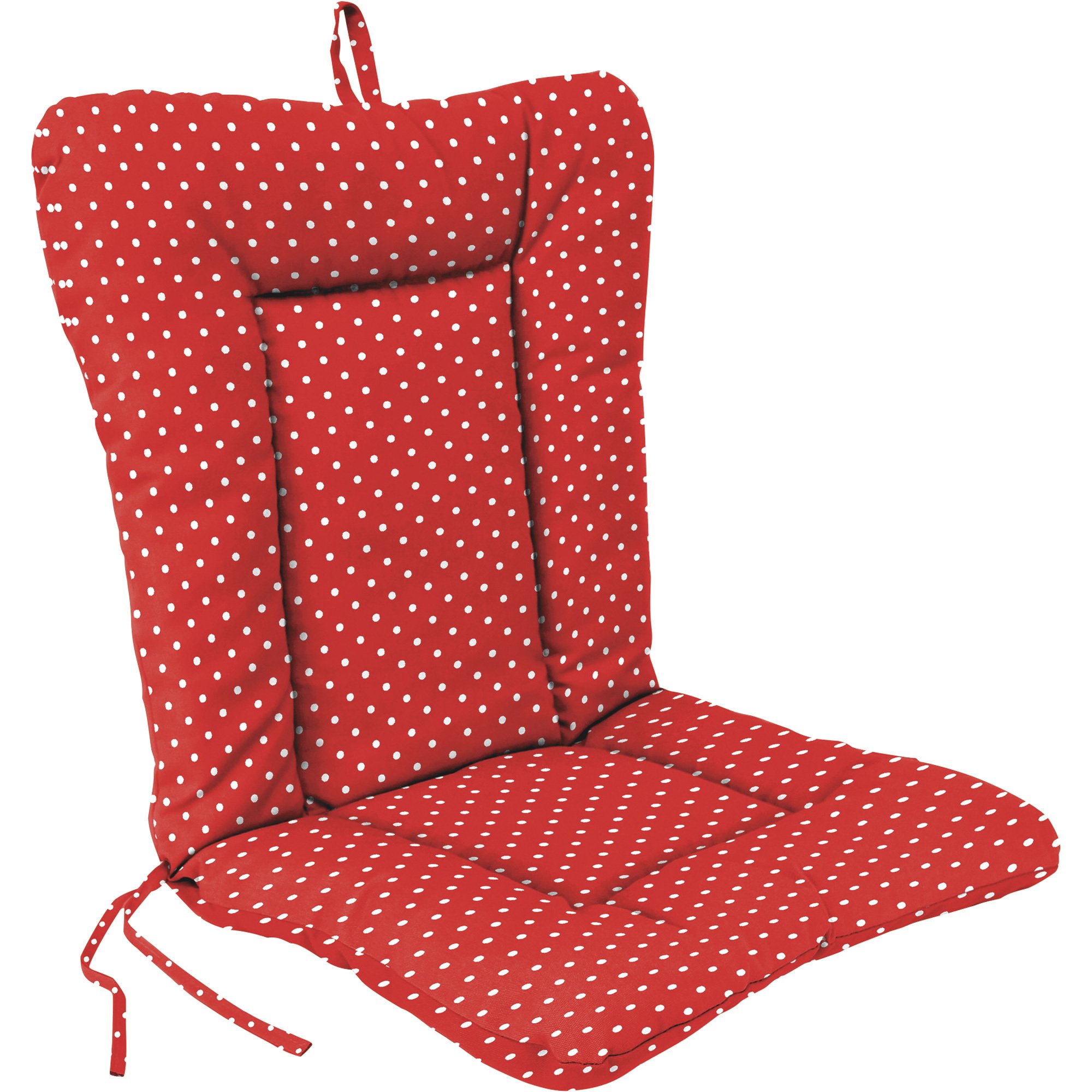 Jordan Manufacturing Adirondack Chair Cushion — Spun Polyester, Mini Dots  Rojo, Model# 9708PK1-4698D