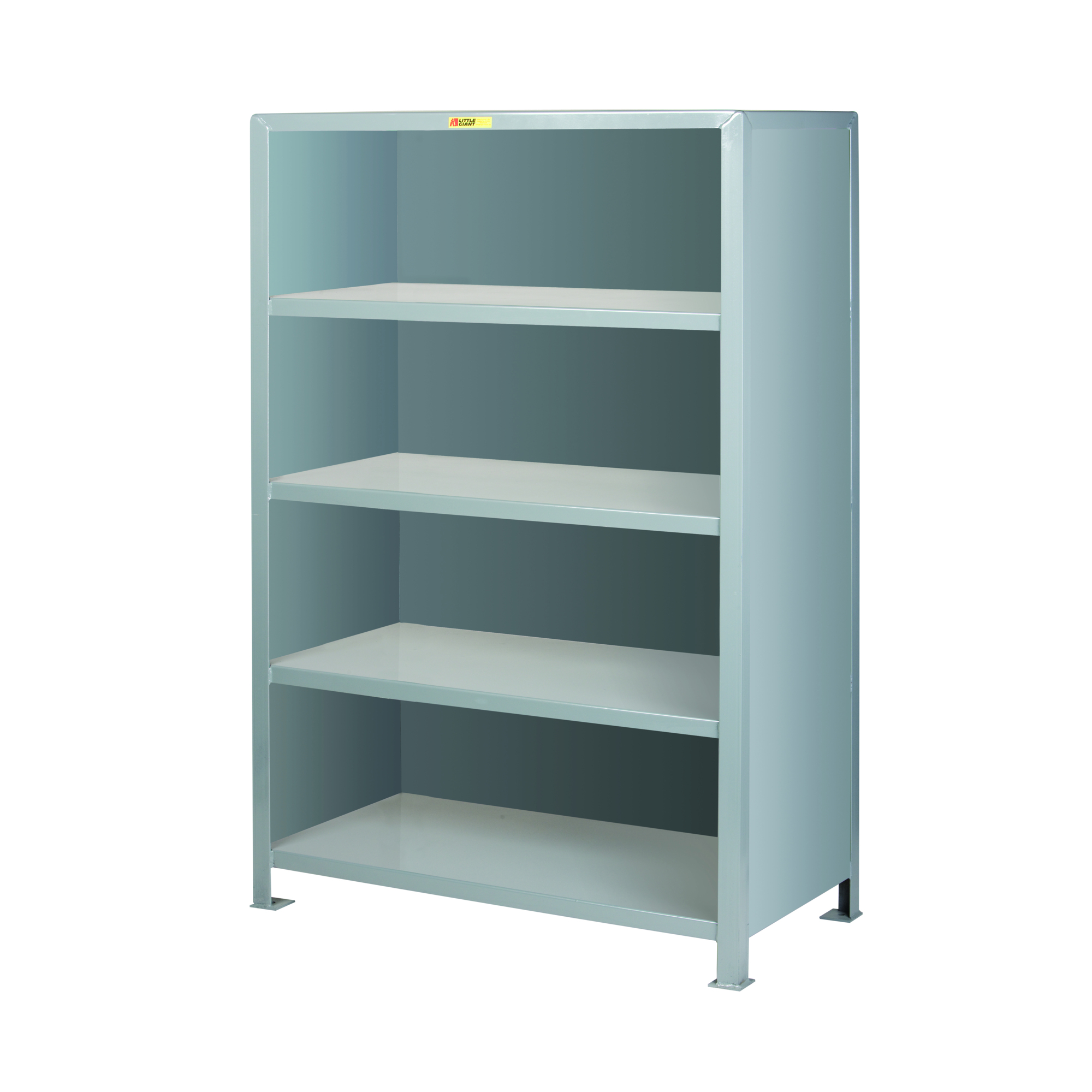 Little Giant Enclosed Welded Shelving - 24in. x 48in. x 72in., 2000-Lb. Capacity Per Shelf, Steel, Model# 5SE-2448-72