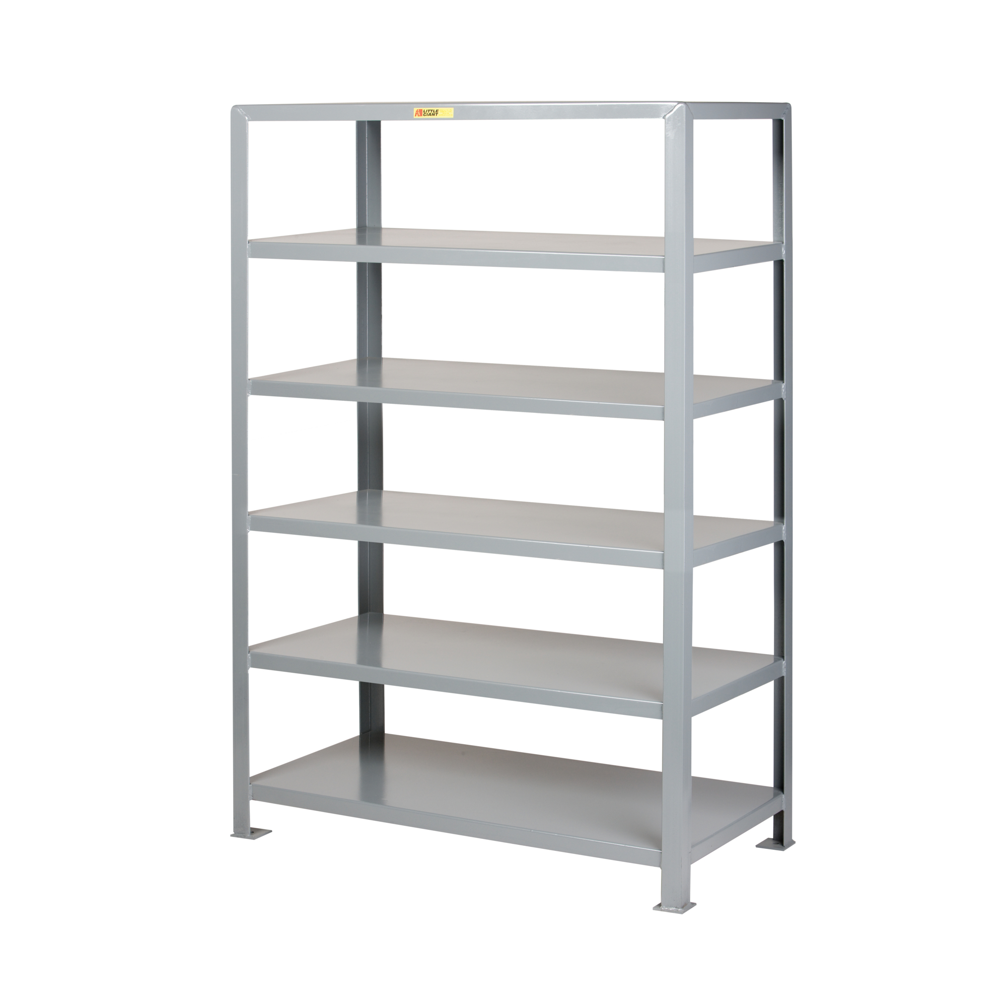 Little Giant Heavy-Duty Adjustable Steel Shelving - 30in. D x 60in. W x 72in. H, 6 Shelves, 2000-Lb. Capacity per Shelf, Model# 6SH-3060-72