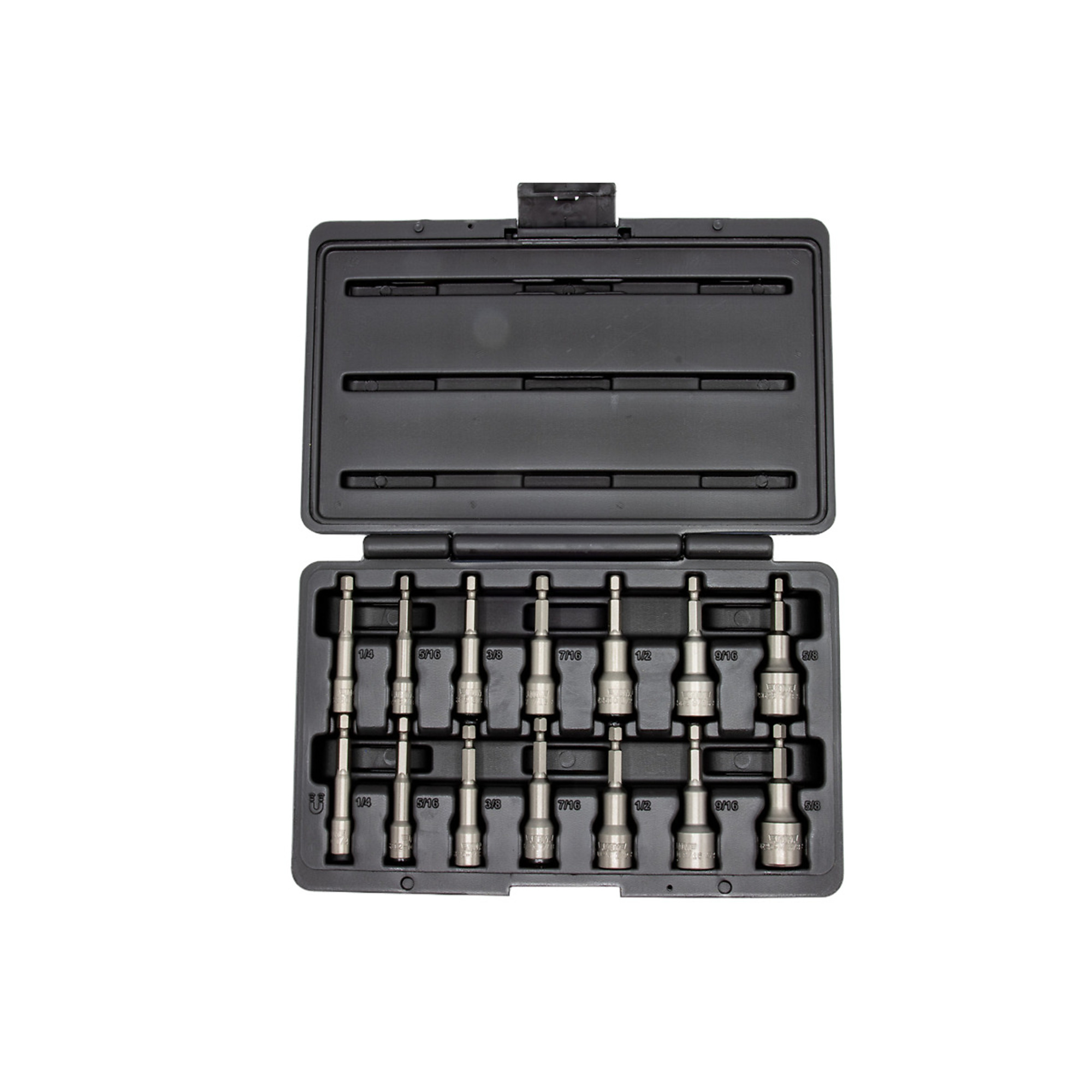 VIM Tools SAE Nut Setter Set — 14-Pc., 1/4in. to 5/8in., S2 Steel, Model# VIMNS100A