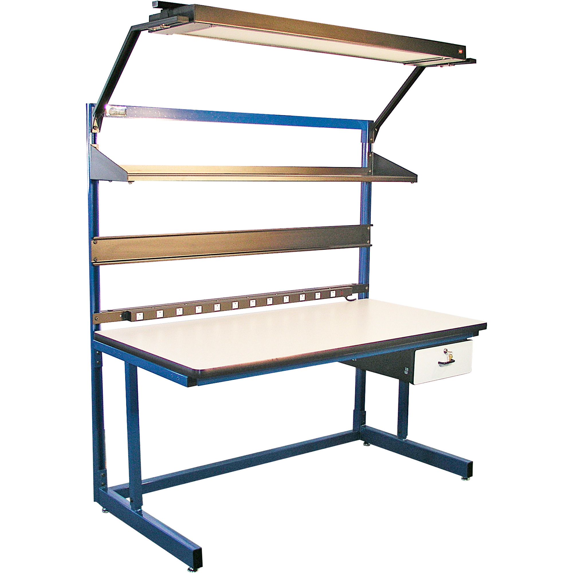 Pro-Line ESD Laminate Cantilever Workbench Kit — Dark Blue/Black, 60in ...