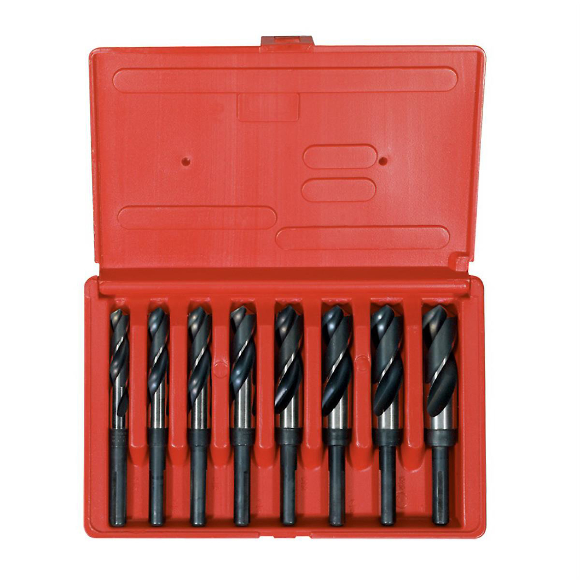 Hanson Silver & Deming High Speed Steel Drill Bit Set — 8-Piece, 1/2in. Reduced Shank, Model# HAN90108