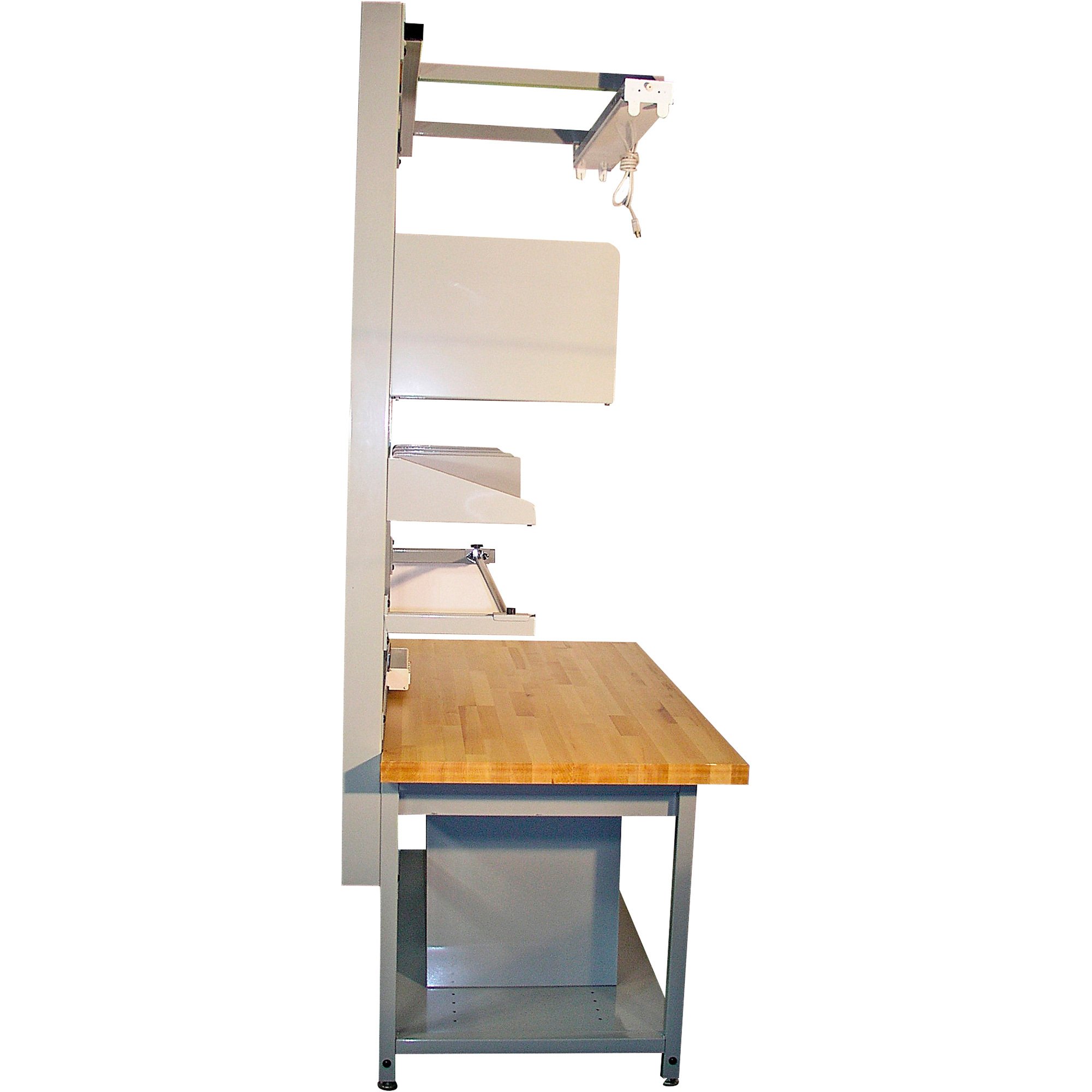 Pro-Line Solid Maple and Steel Packaging Workbench Kit — Maple/Light ...