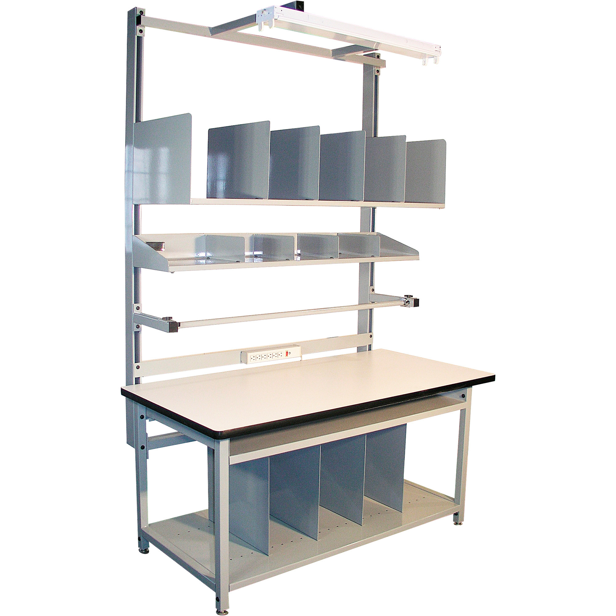 Pro-Line Plastic Laminate and Steel Packaging Workbench Kit, White ...