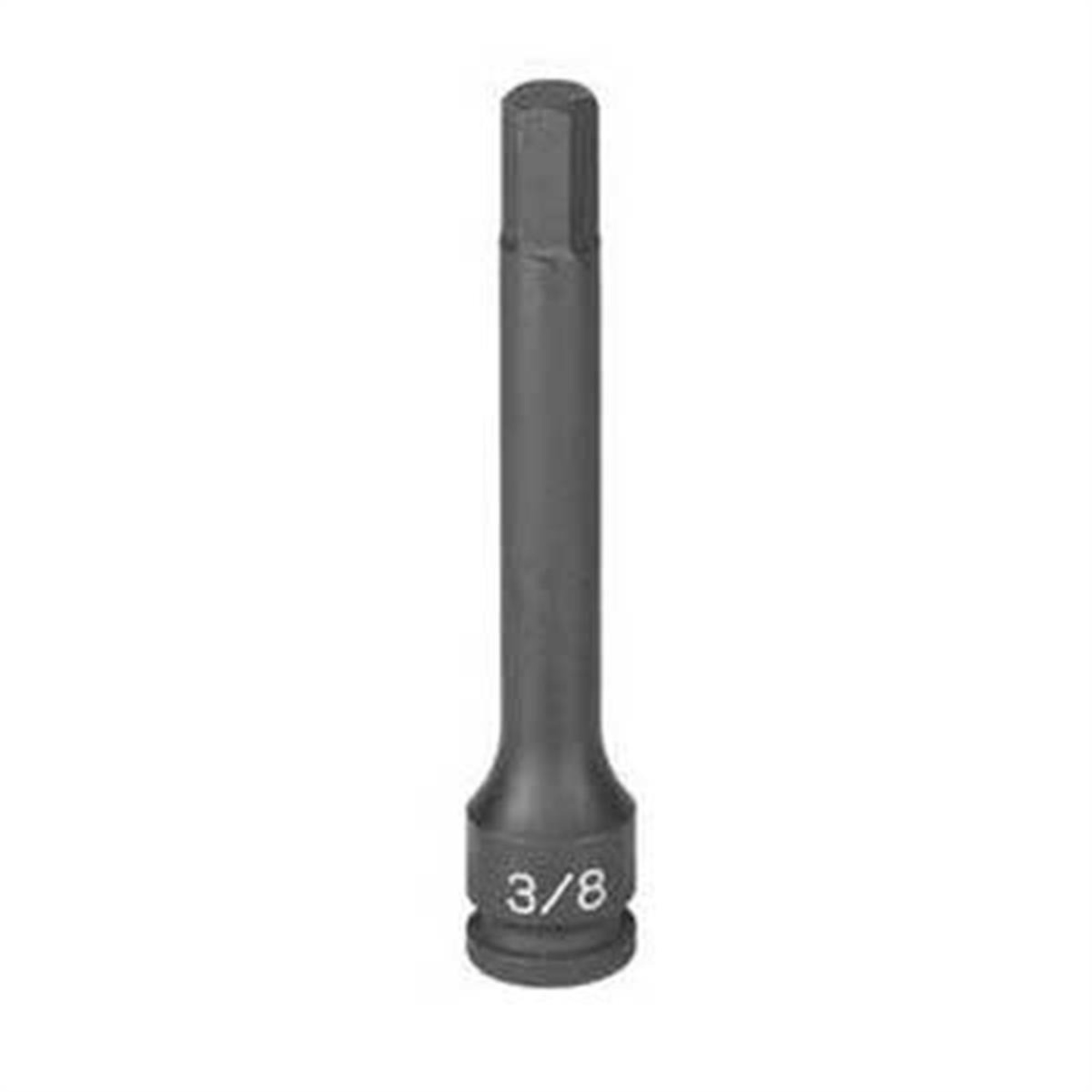 Grey Pneumatic Impact Hex Socket — 3/8in. Drive, 5/16in. Hex, 4in. Length, Black, Model# GRE19104F