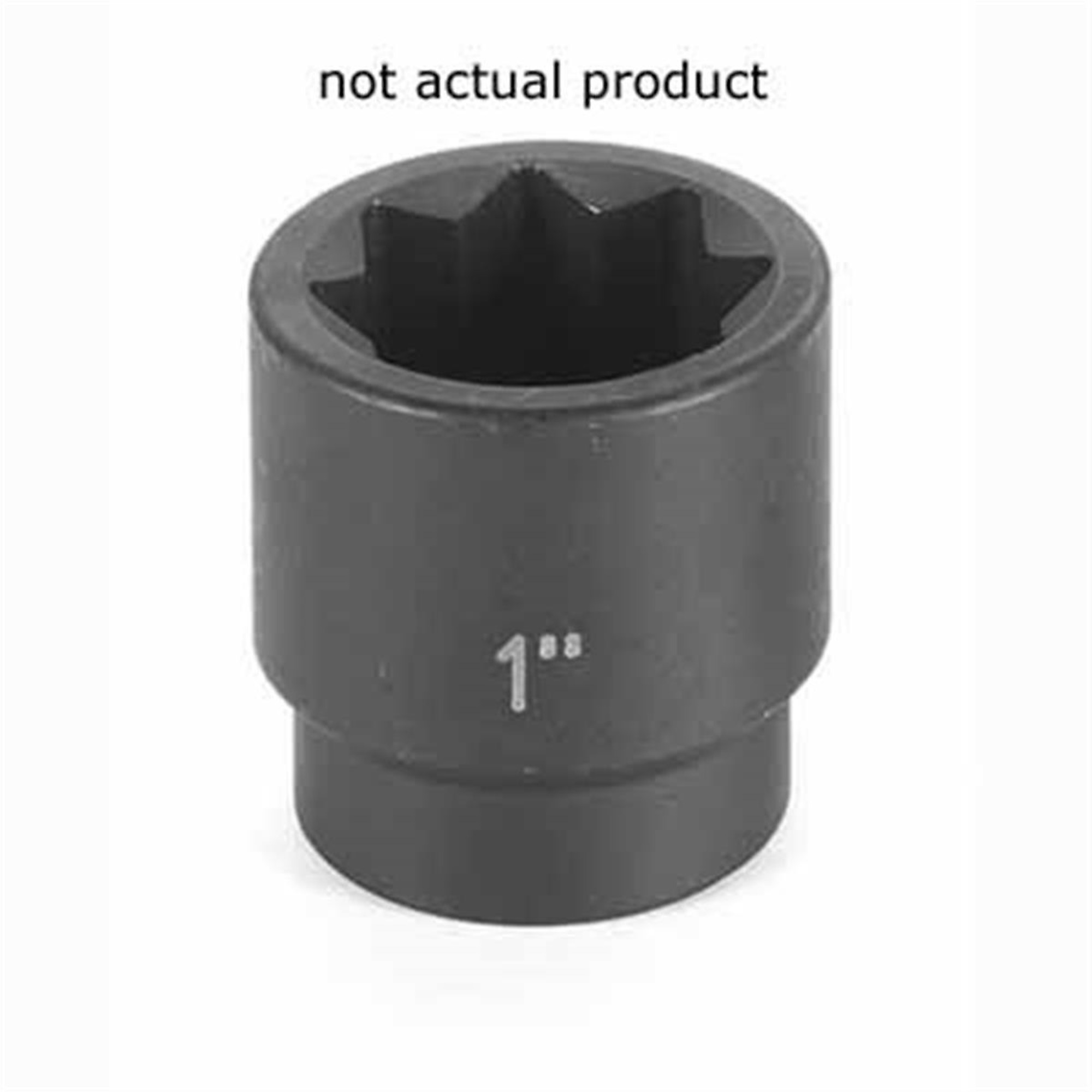 Grey Pneumatic Impact Socket — 5/8in., 1/2in. Drive, 8-Point, Black ...