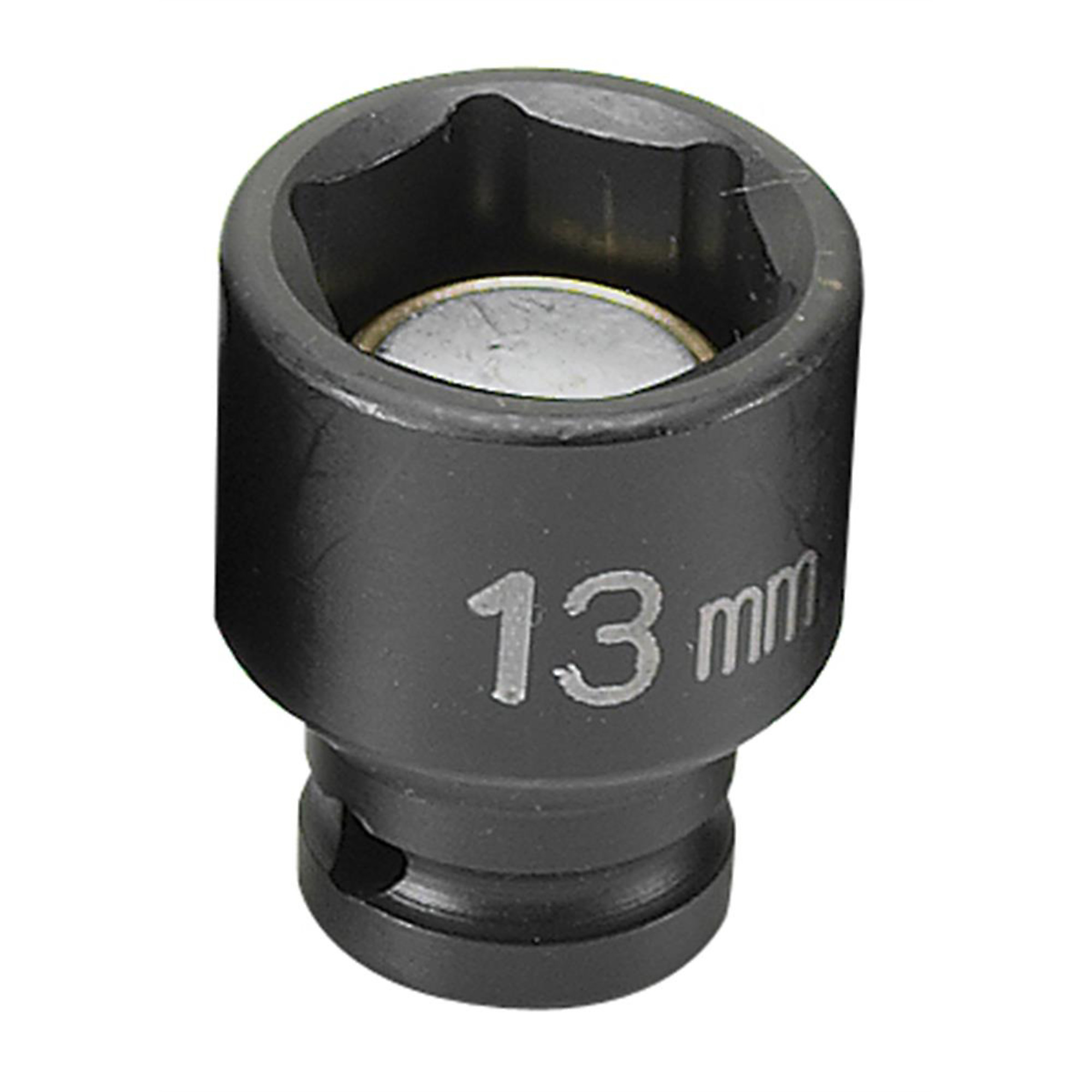 Grey Pneumatic Impact Socket — 13mm, 1/4in. Drive, 6-Point, Model# GRE913MG