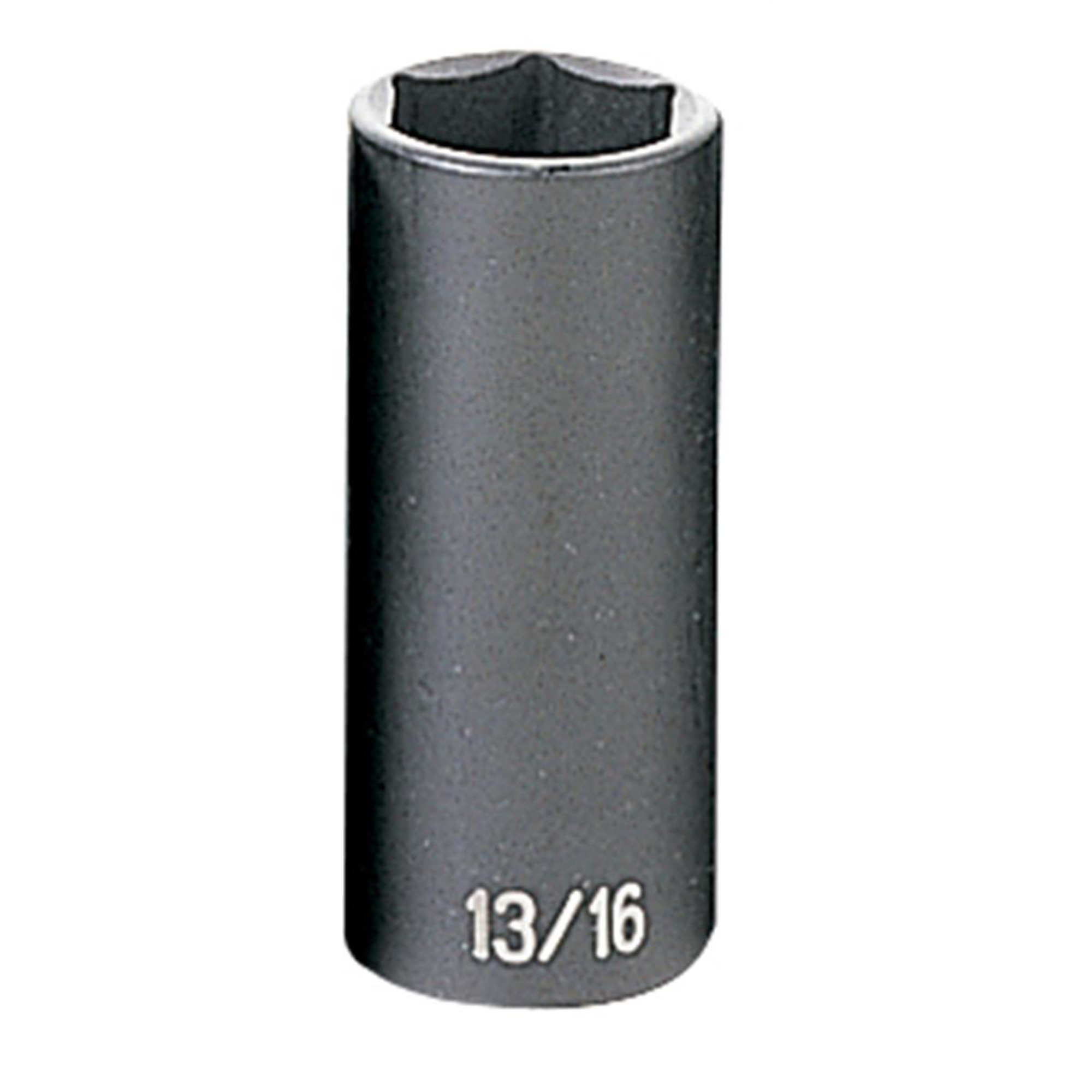 Grey Pneumatic Impact Socket - 13/16in., 3/8in. Drive, 6-Point, Deep ...