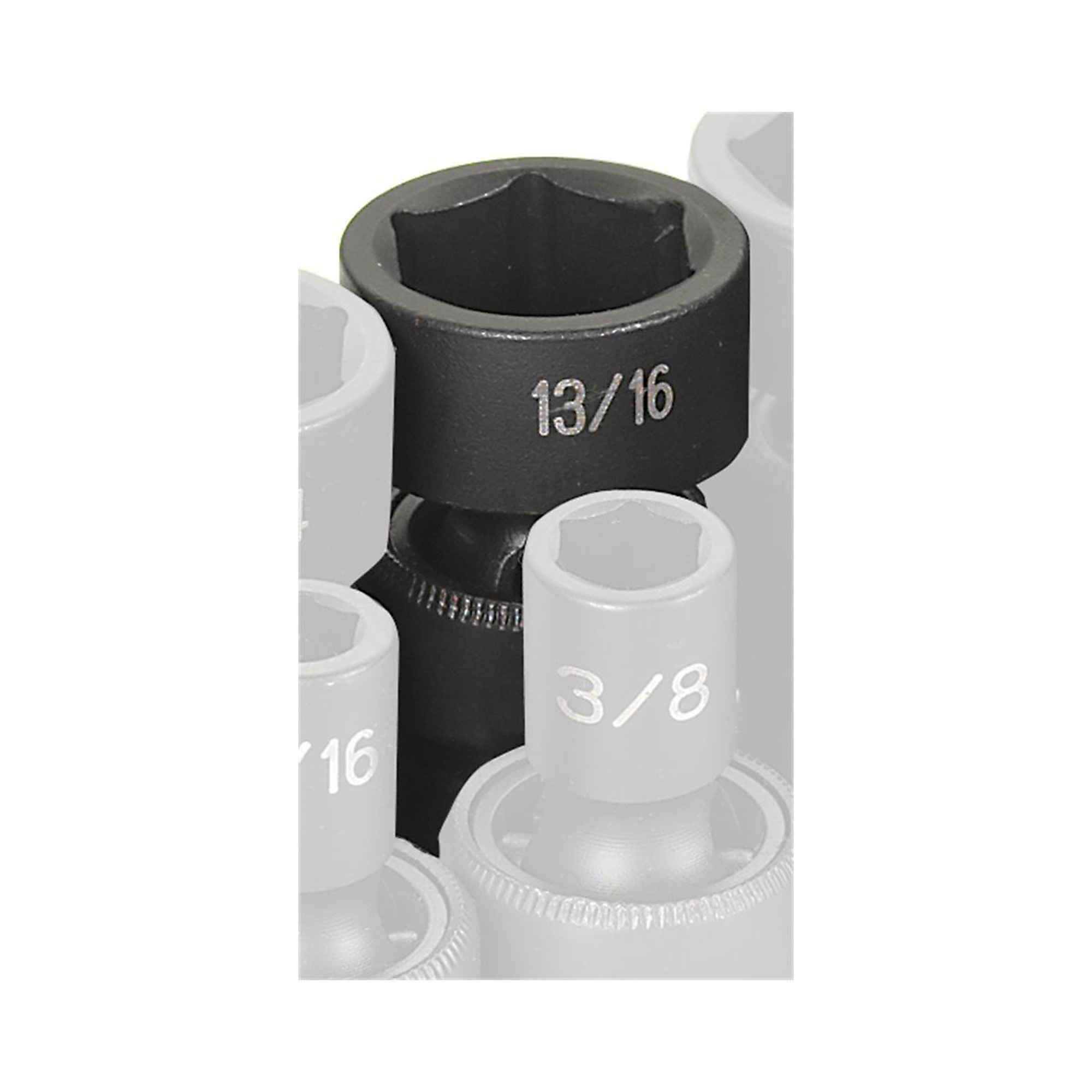 Grey Pneumatic Universal Impact Socket — 13/16in., 3/8in. Drive, 6-Point, Model# GRE1026U