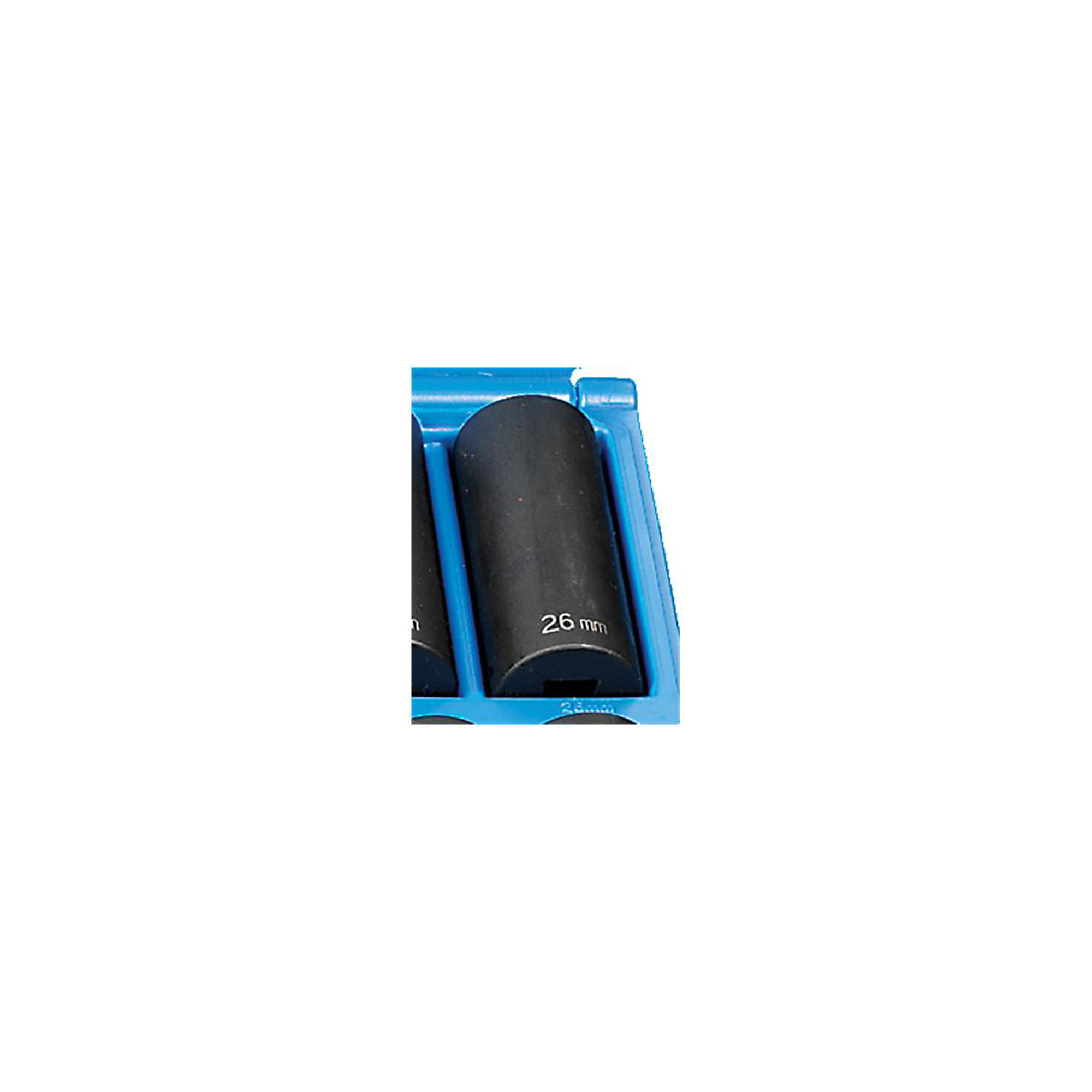Grey Pneumatic Impact Socket — 26mm, 1/2in. Drive, 12-Point, Deep, Model# GRE2126MD