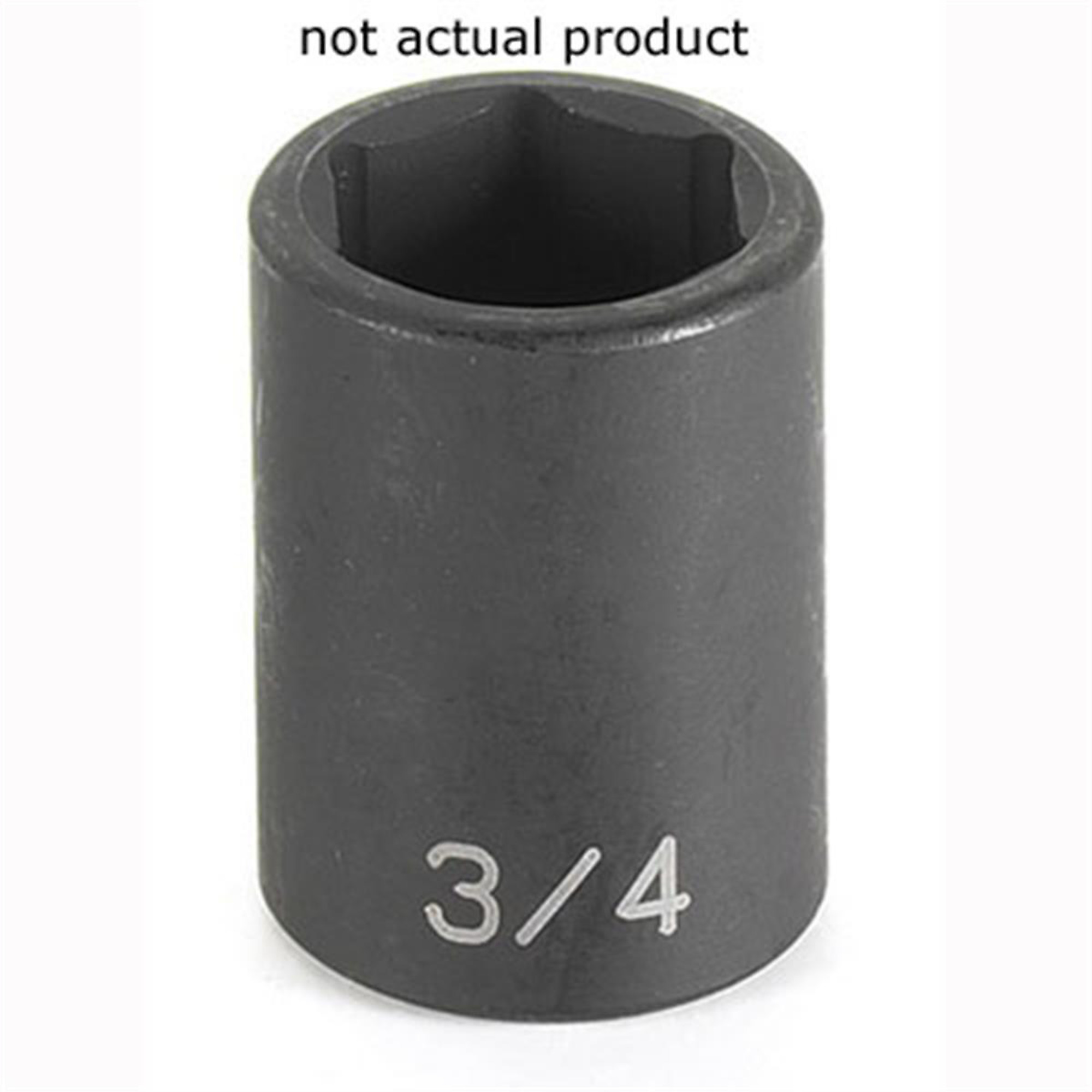 Grey Pneumatic Impact Socket — 1 9/16in., 1/2in. Drive, 6-Point, Model# GRE2050R