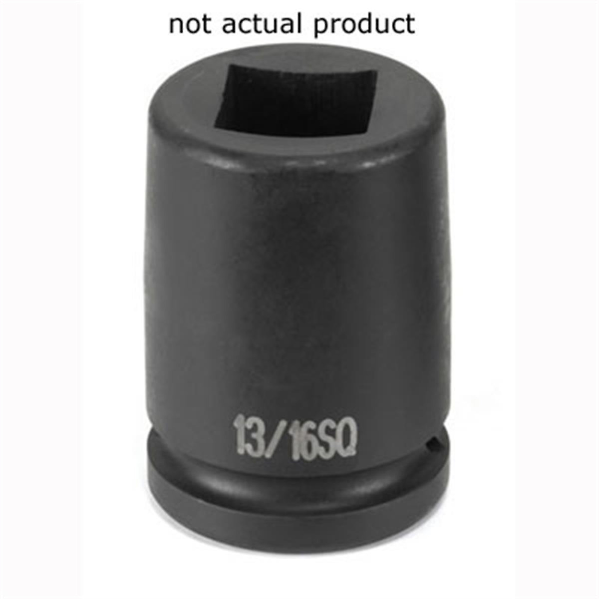 Grey Pneumatic Impact Socket — 21mm, 3/4in. Drive, 4-Point, Black, Model# GRE3321S