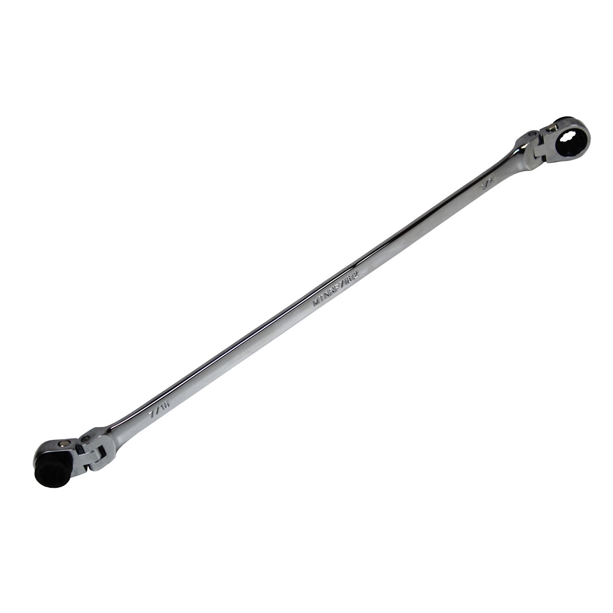 Mountain Ratchet Double Box Flex Wrench — 7/16in. x 1/2in., 90 Tooth Design, Model# MTNRF71612