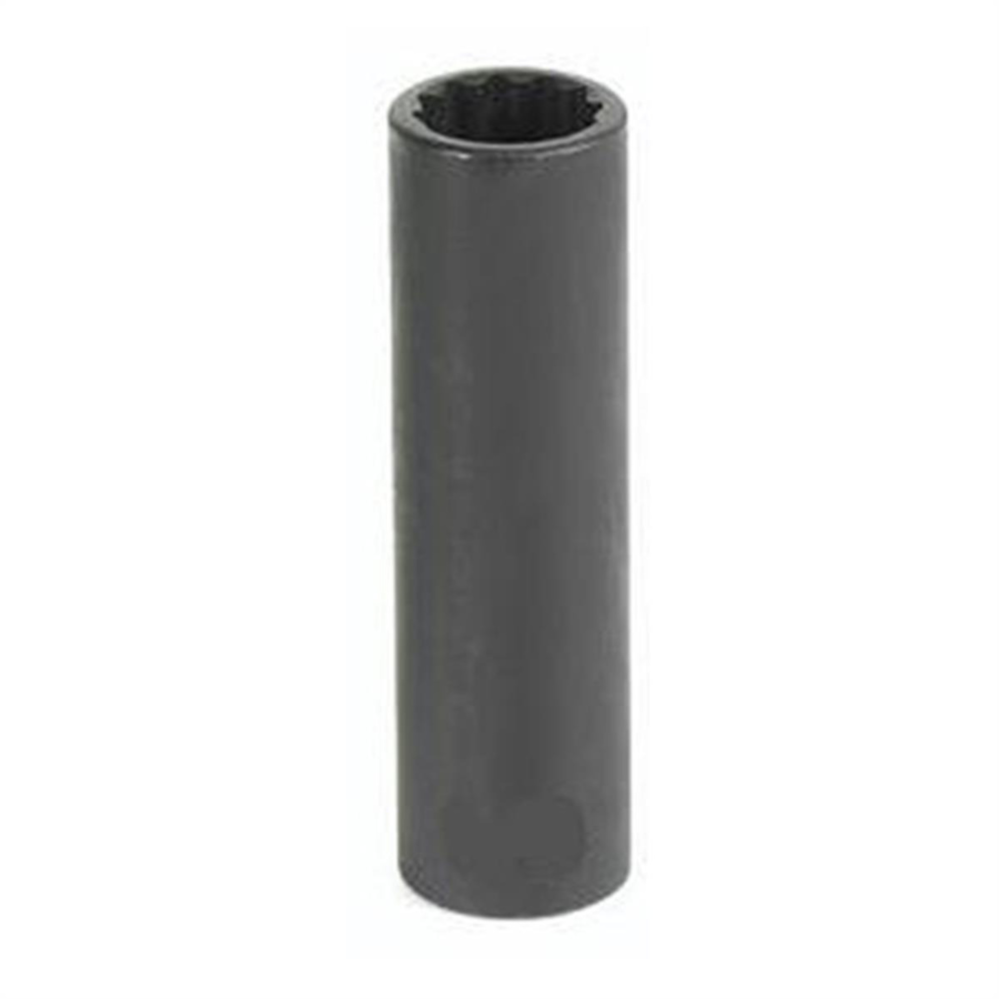 Grey Pneumatic Deep Impact Socket — 15mm, 3/8in. Drive, 12-Point, Black, Model# GRE1115MD