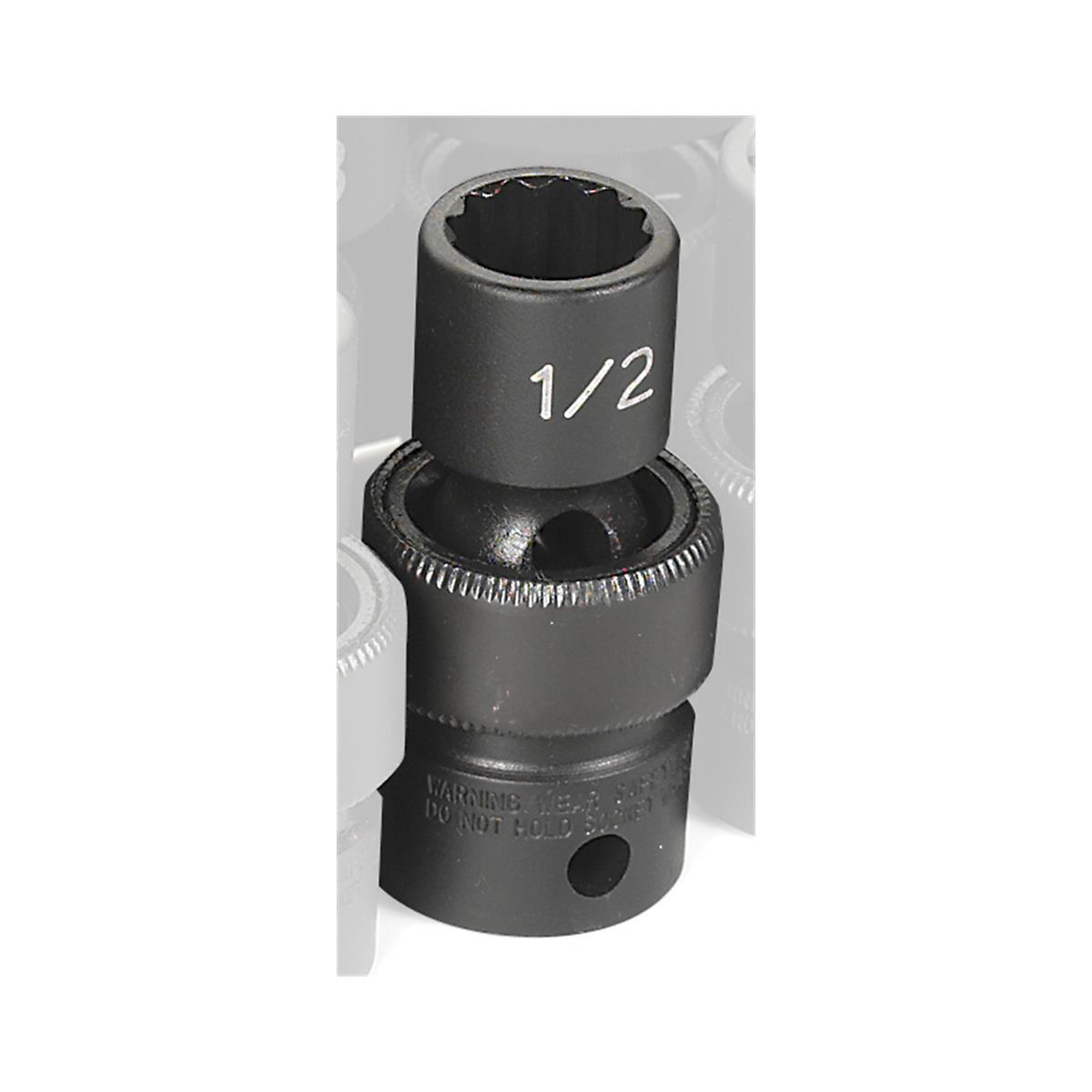 Grey Pneumatic Impact Socket — 1/2in. x 3/8in. Drive, 12-Point, Black, Model# GRE1116U