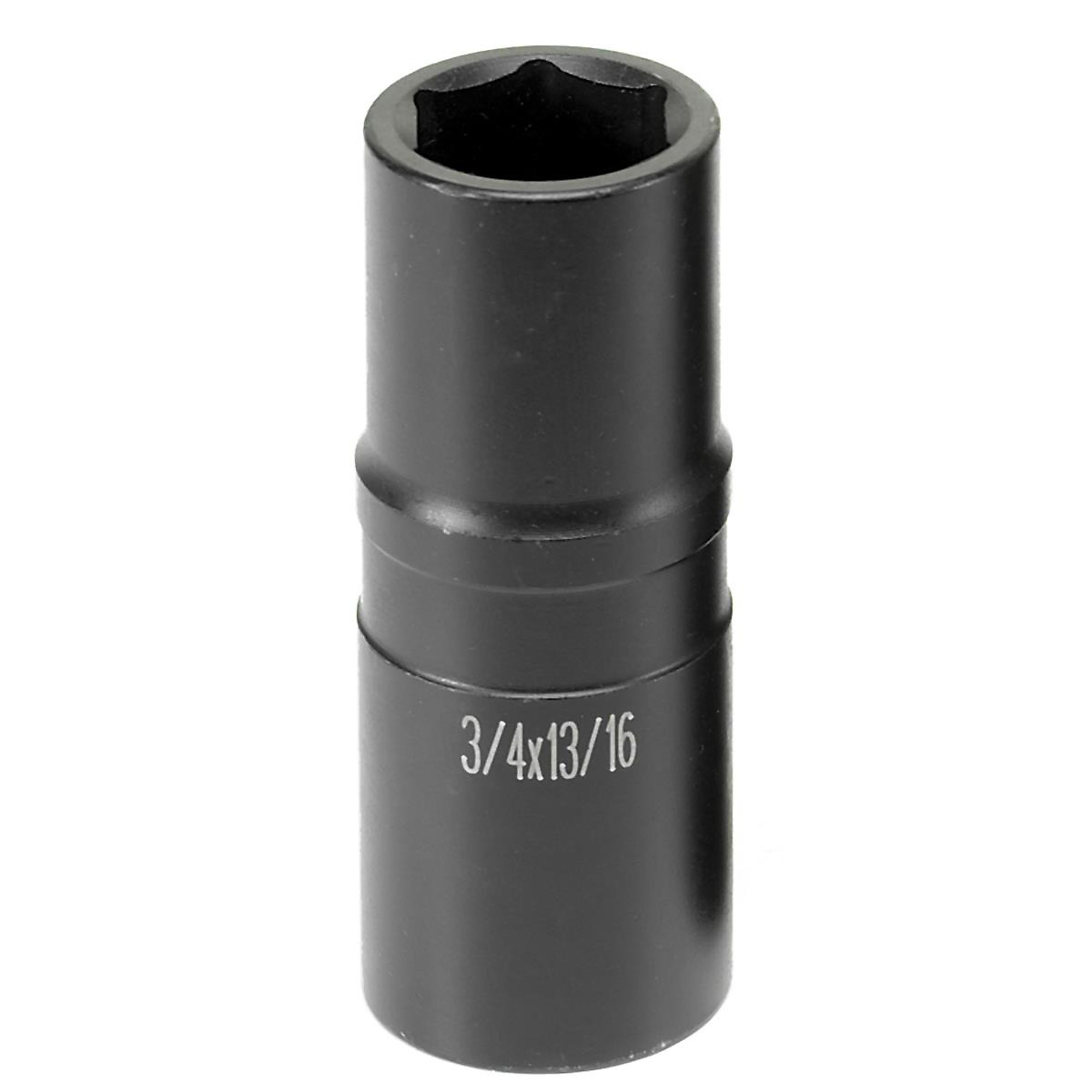 Grey Pneumatic Impact Universal Hex Socket — 3/4in. x 13/16in., 1/2in. Drive, Thin Wall, Black, Model# GRE2346D