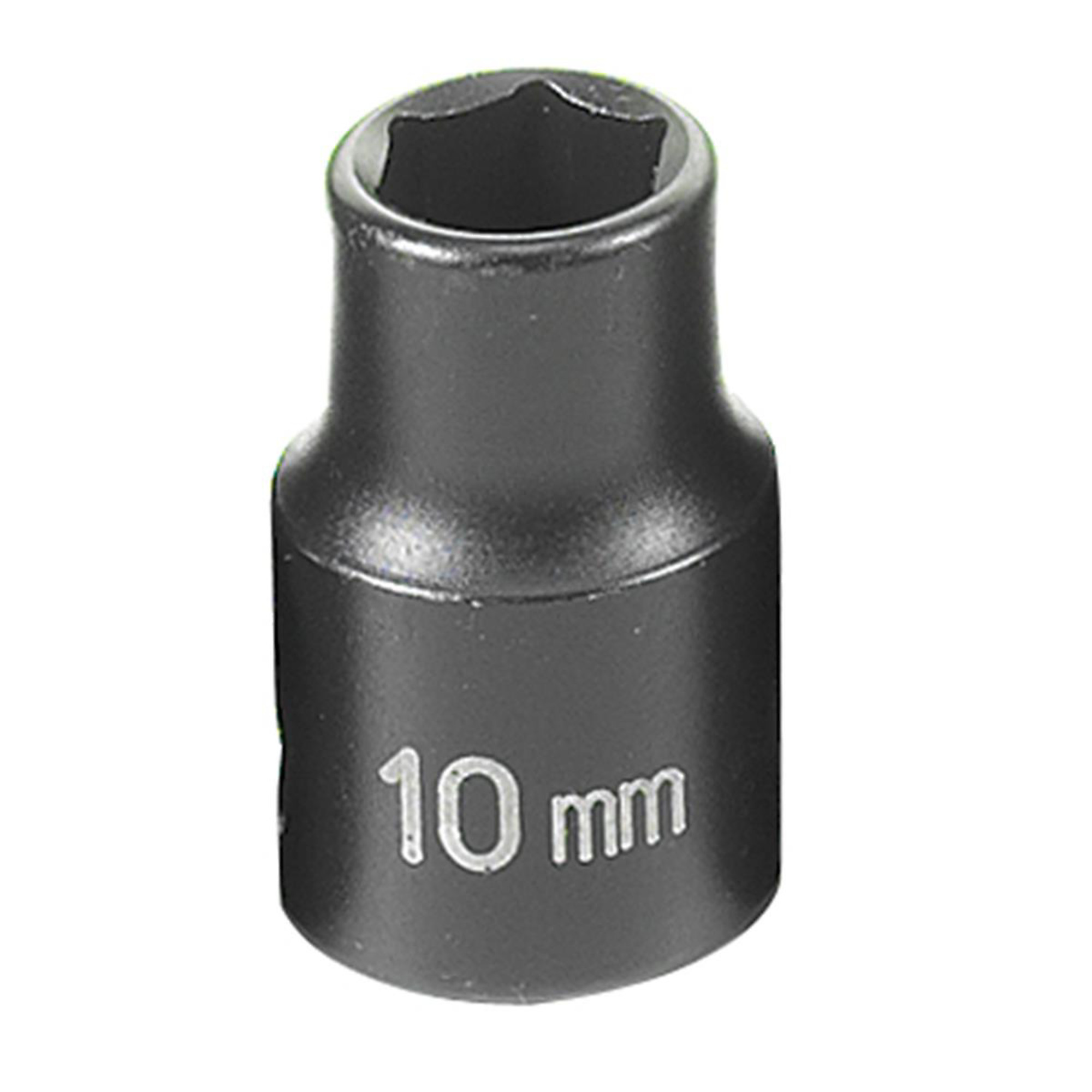 Grey Pneumatic Impact Socket — 10mm, 3/8in. Drive, 6-Point, Chrome-Molybdenum, Model# GRE1010M