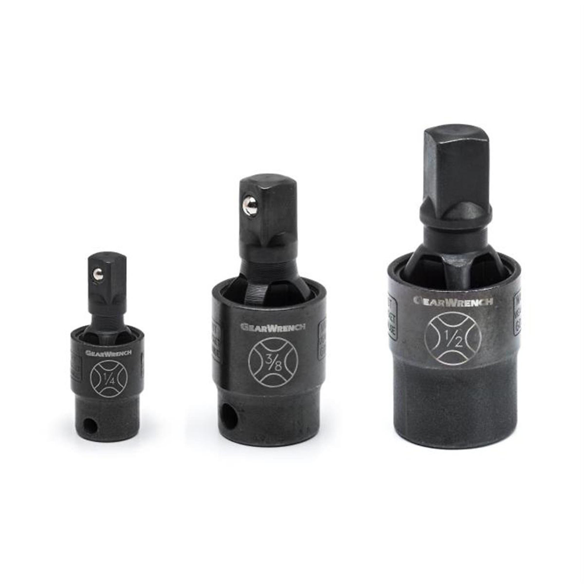 GearWrench X-Core Pinless Impact Socket Set — 3-Piece, 1/4in., 3/8in., 1/2in. Drive, Model# KDT84960